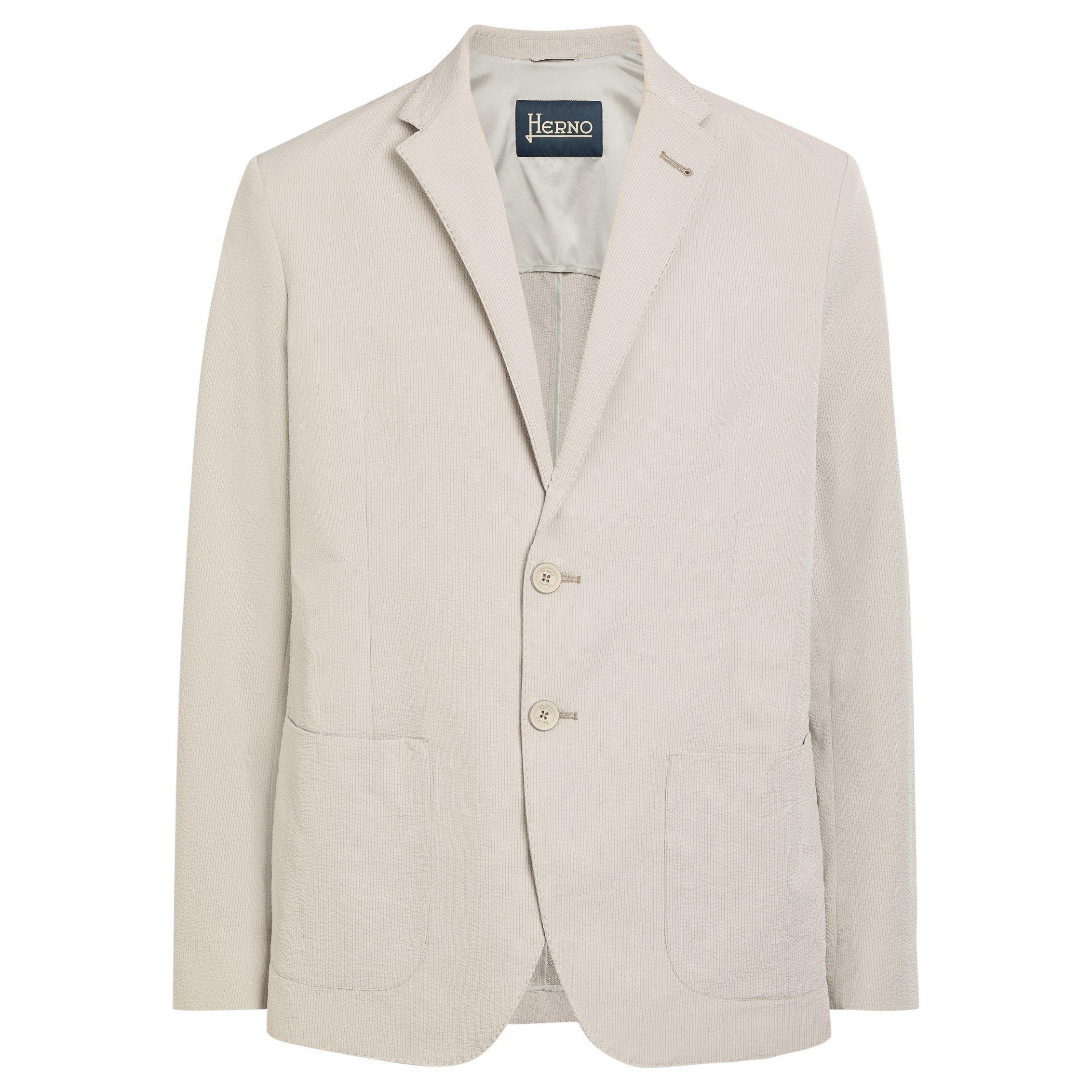 GREY - Herno - Men's Seersucker Blazer - 1