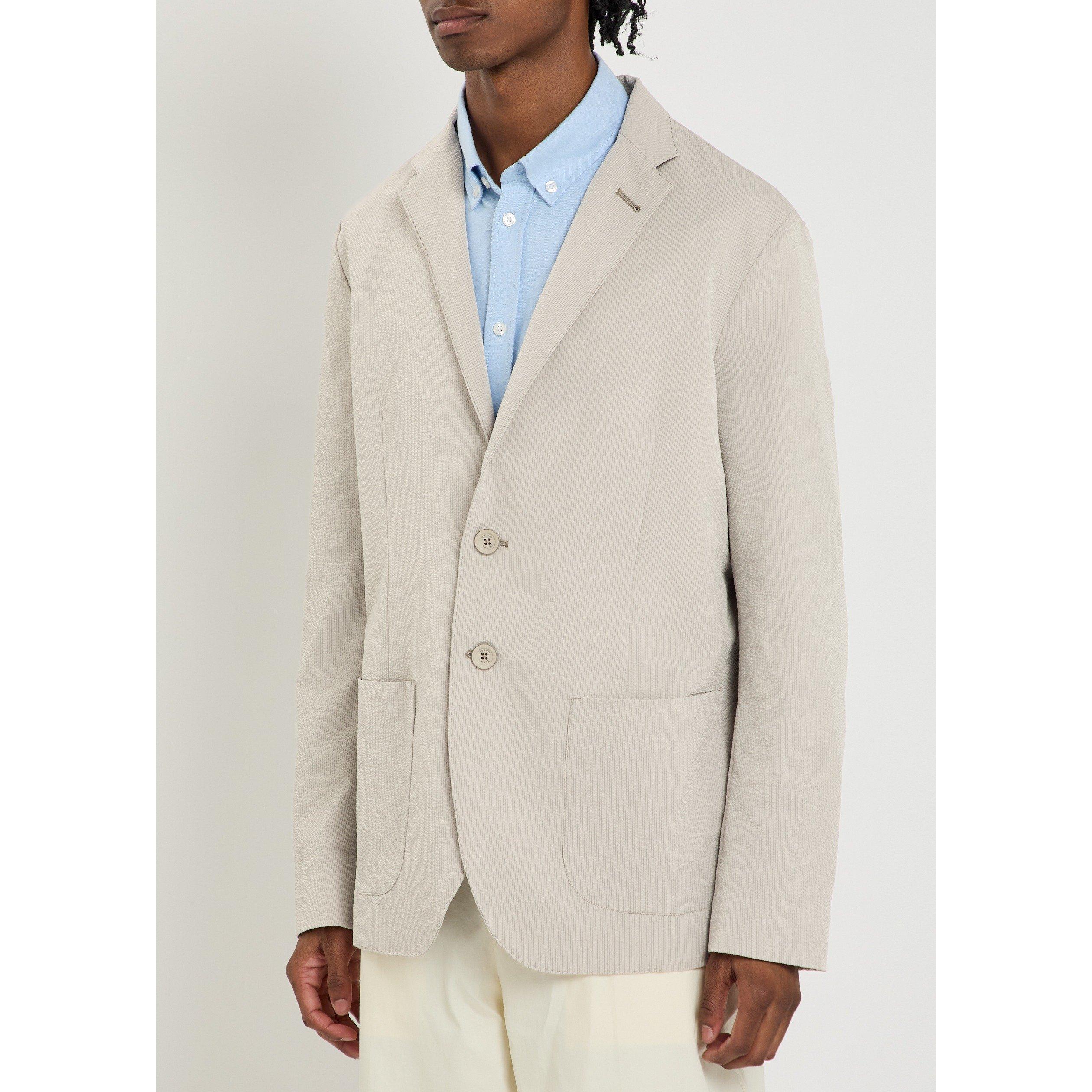 GREY - Herno - Men's Seersucker Blazer - 2