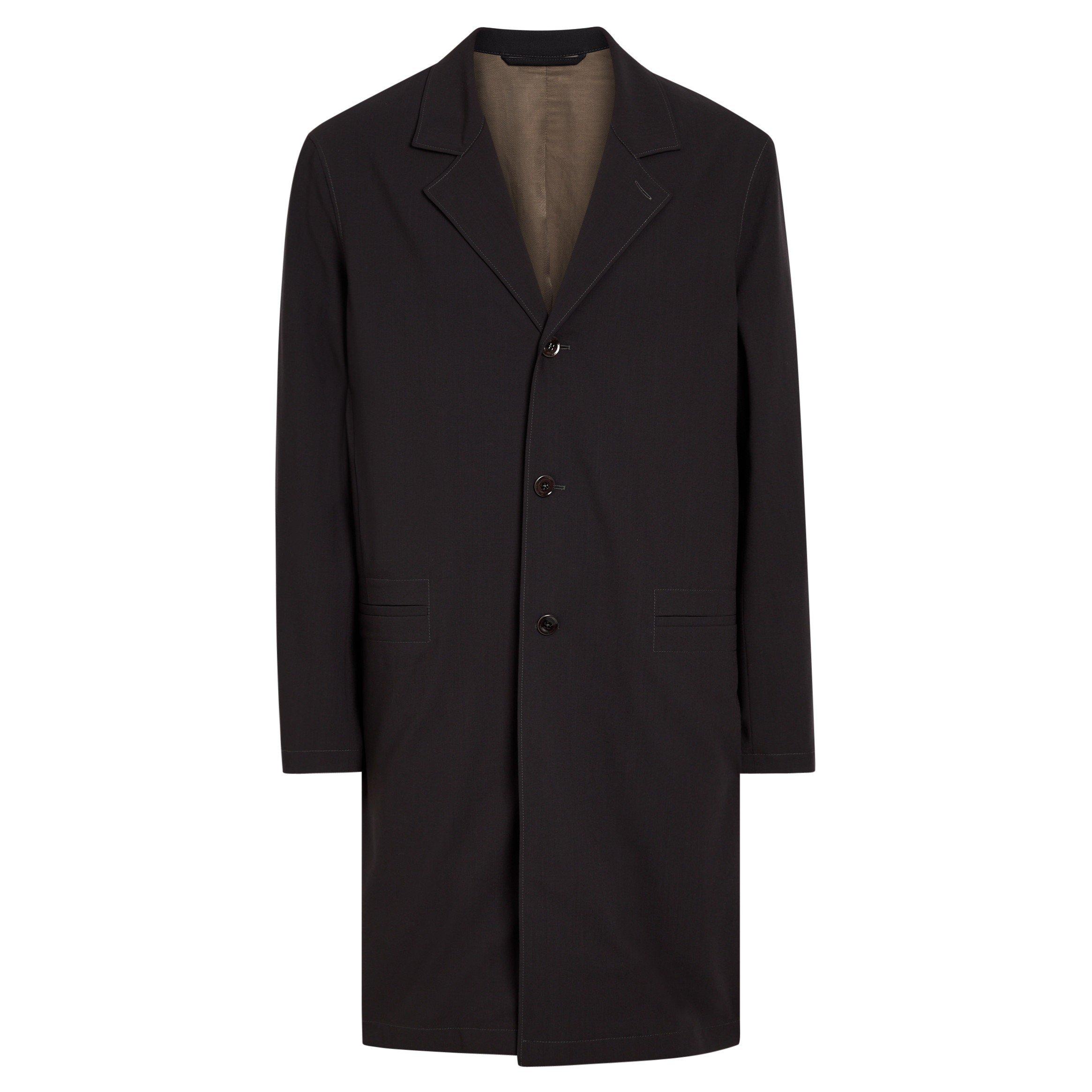 BLACK - Lemaire - Men's Soft Suit Wool Overcoat - 1