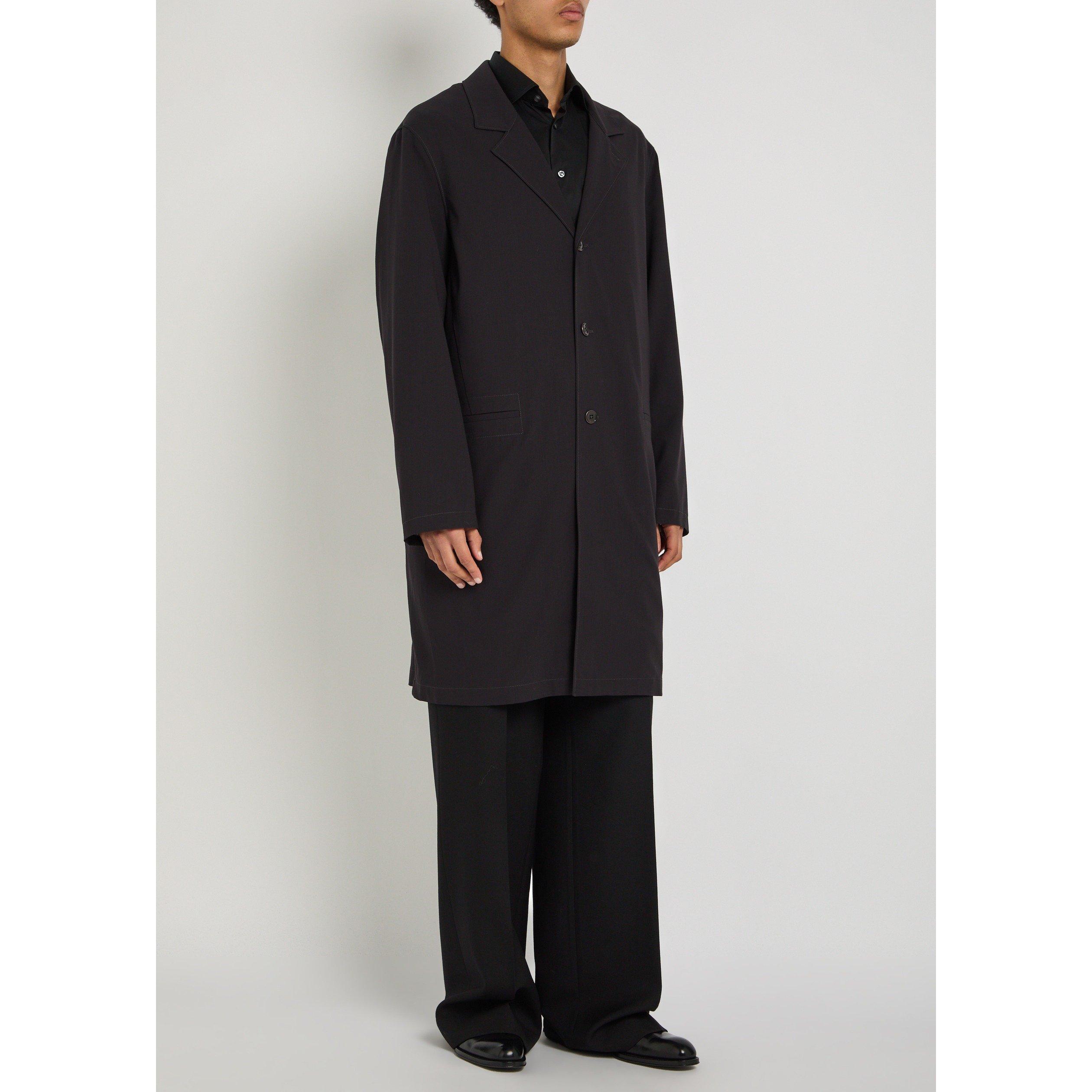 BLACK - Lemaire - Men's Soft Suit Wool Overcoat - 2