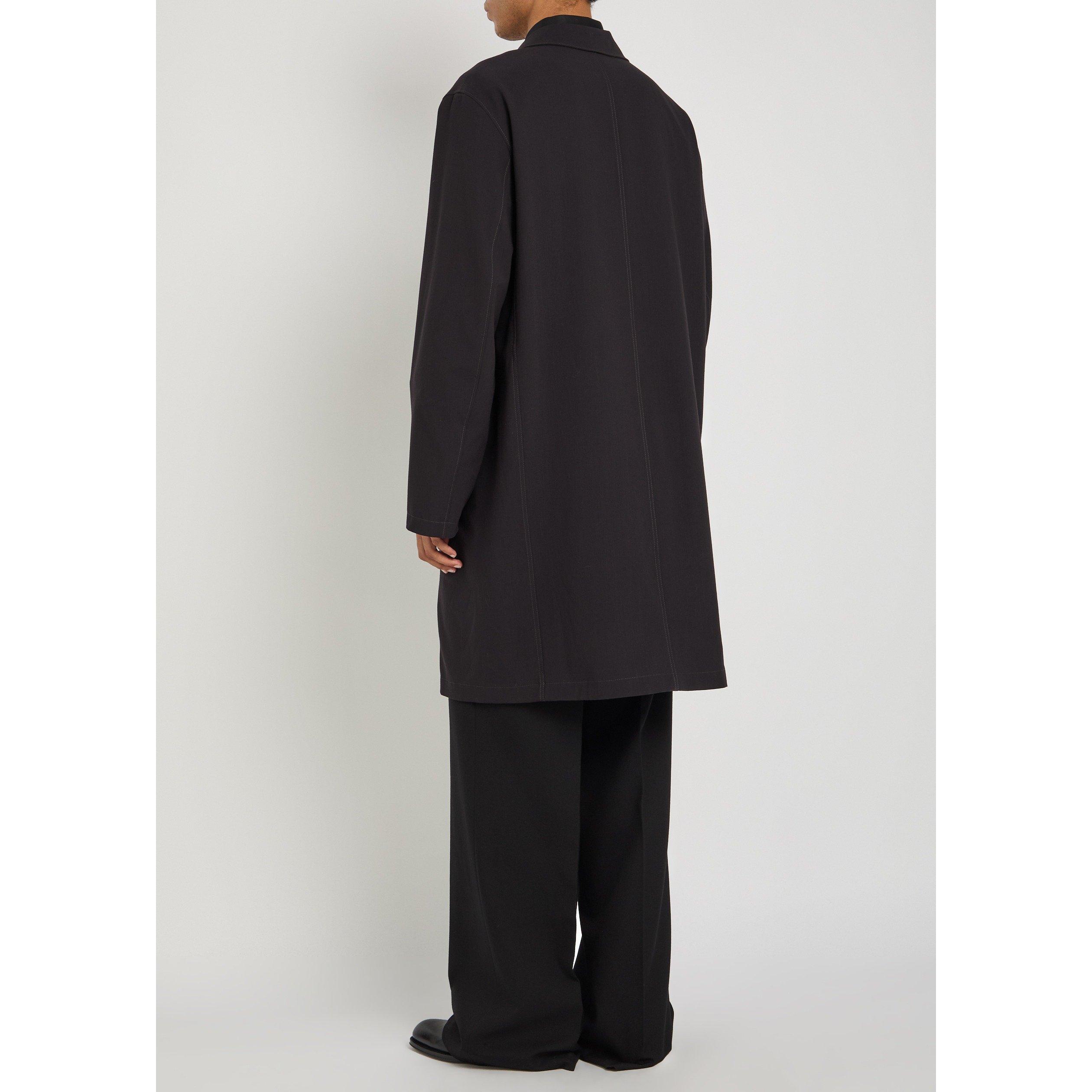 BLACK - Lemaire - Men's Soft Suit Wool Overcoat - 3
