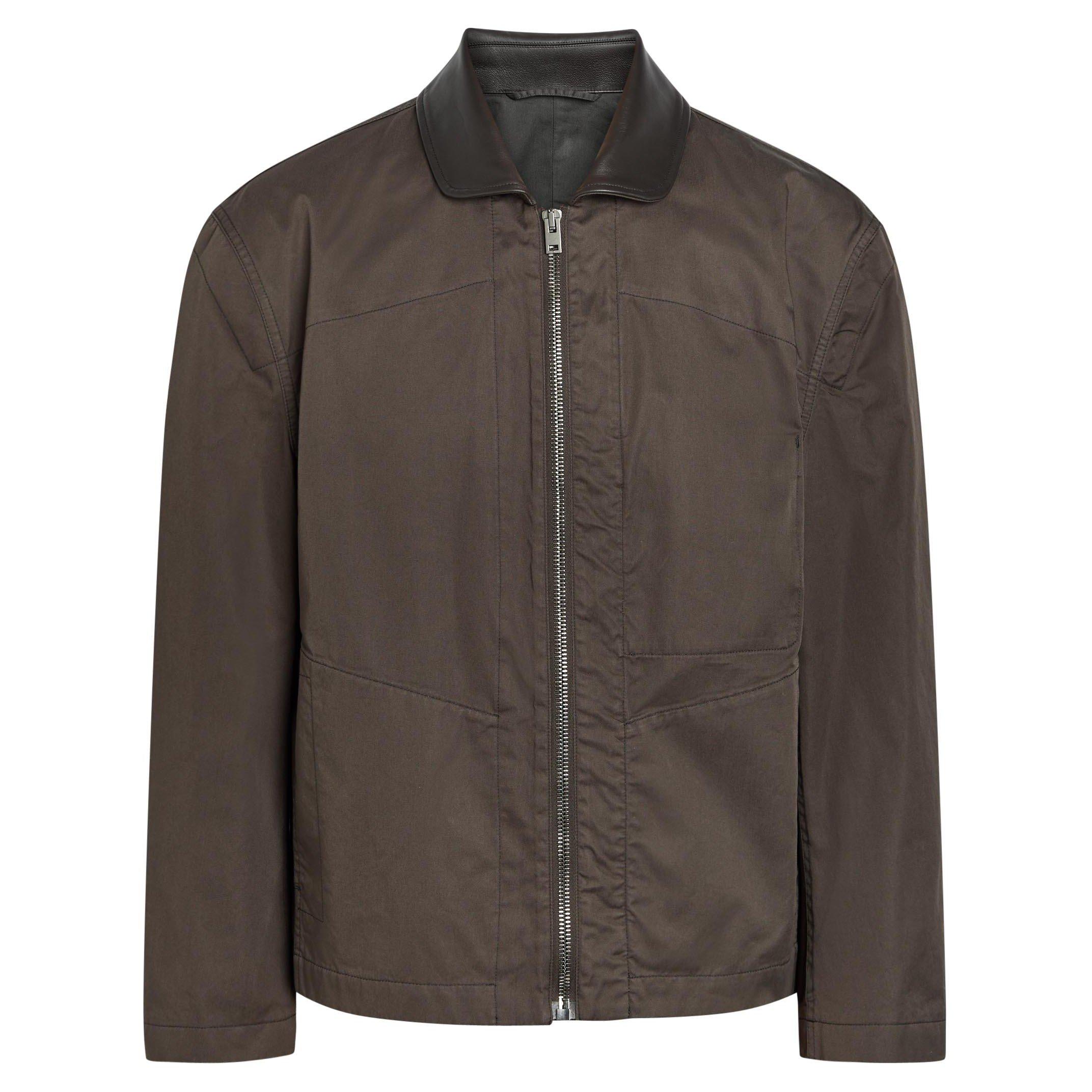 BROWN - Lemaire - LEMAIRE LEATHER COLLAR BLOUSON