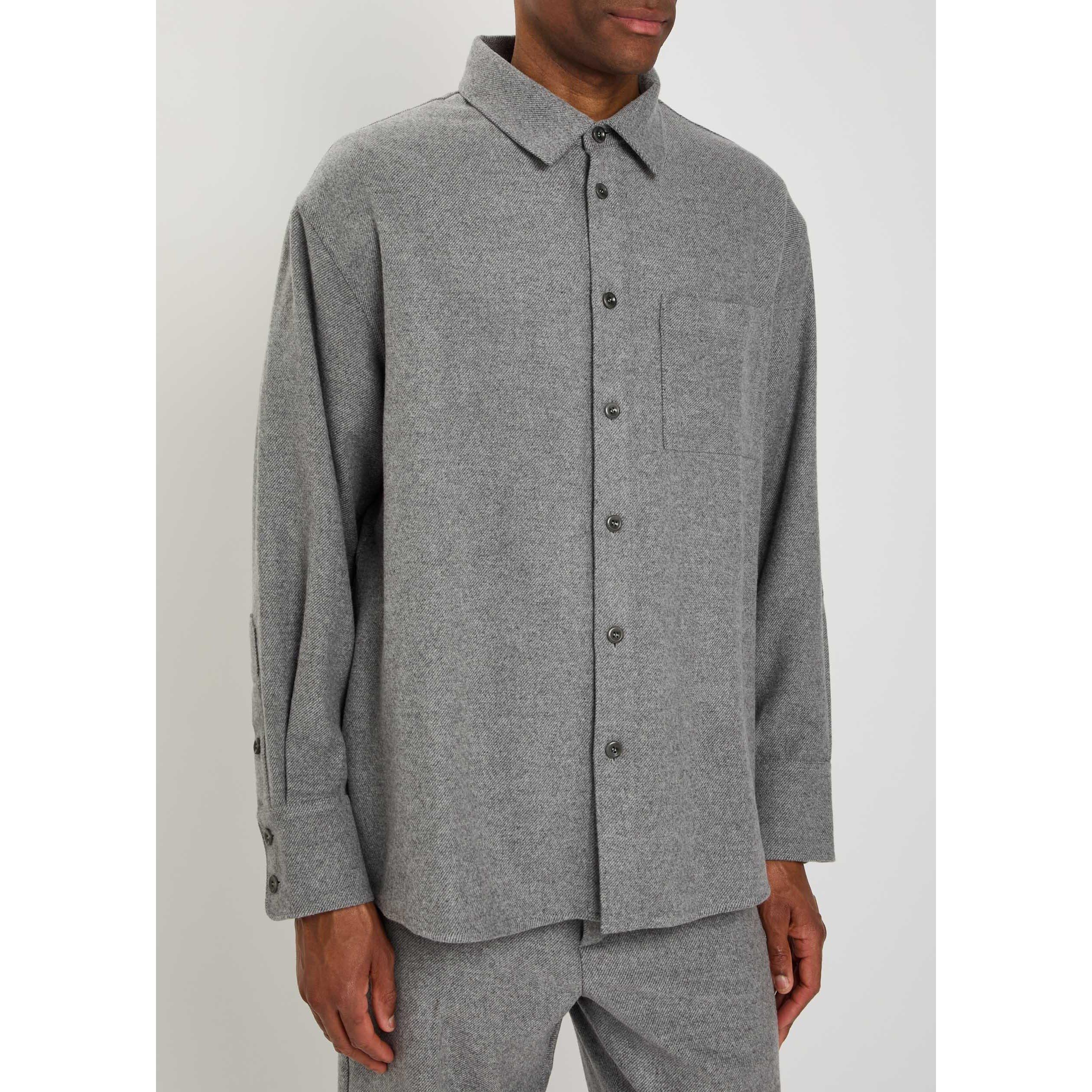 GREY - The Elder Statesman - TES cashwool overshirt - 2