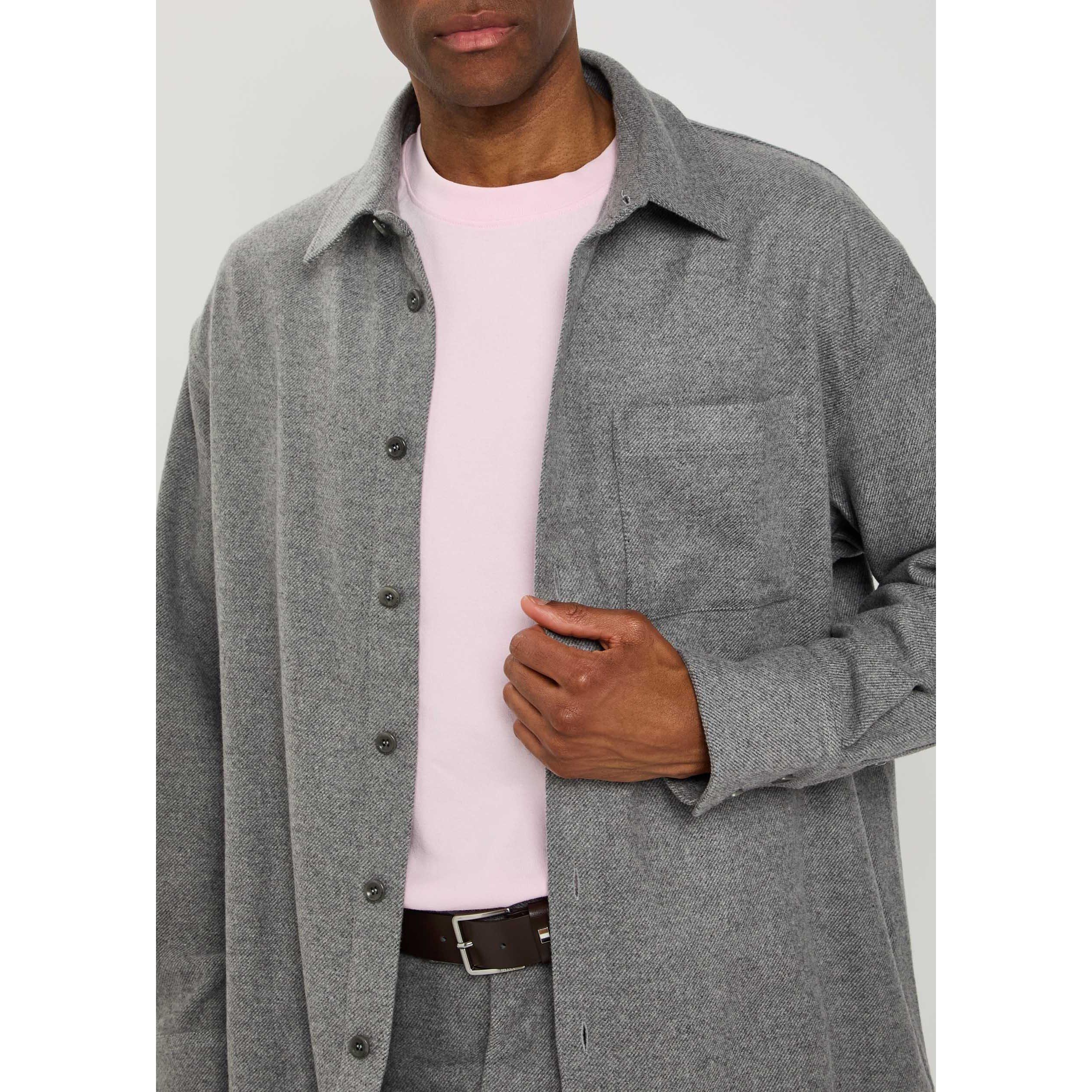 GREY - The Elder Statesman - TES cashwool overshirt - 4