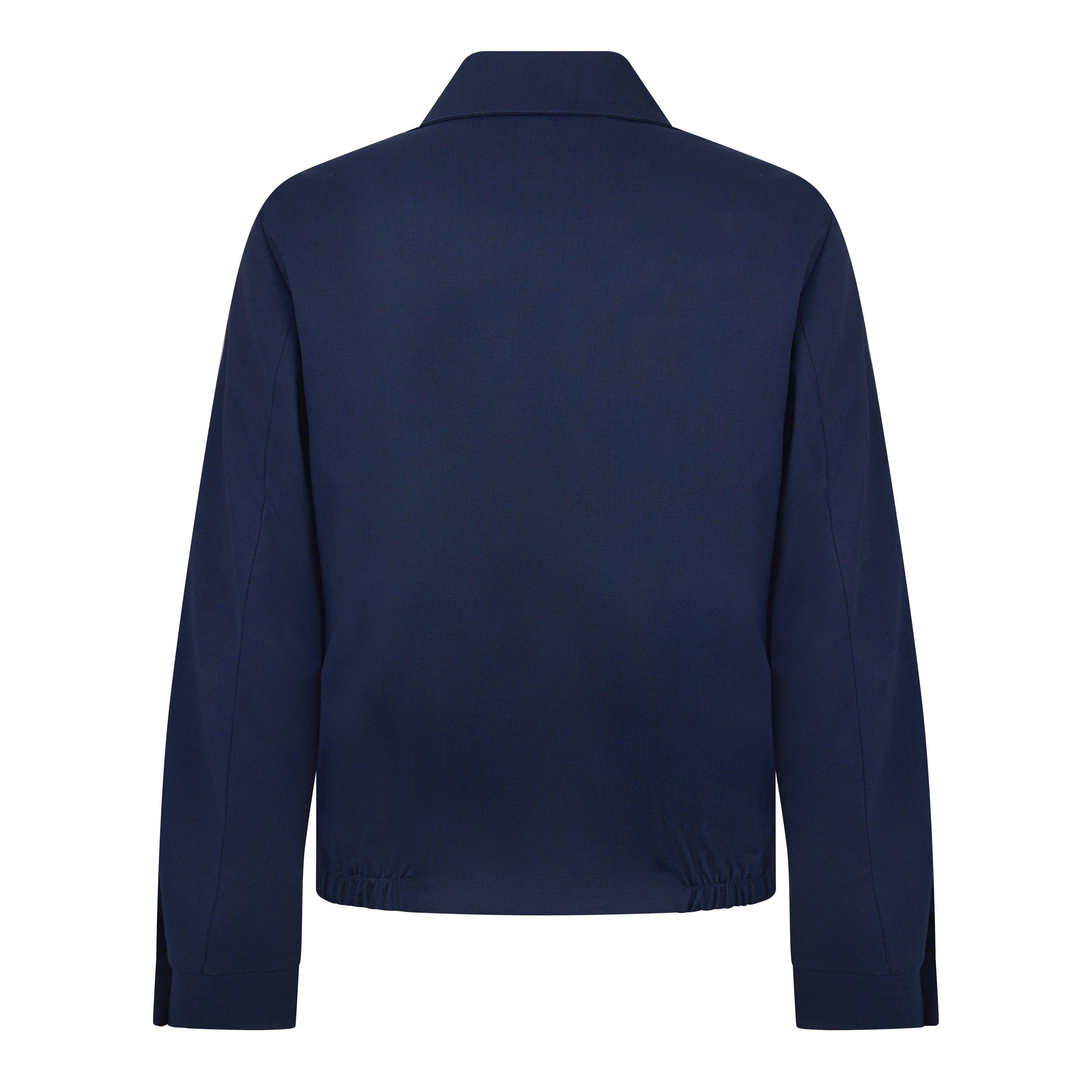 NAVY - DIOR - Men's CD Zip Tailored-Fit Wool Harrington Jacket - 2