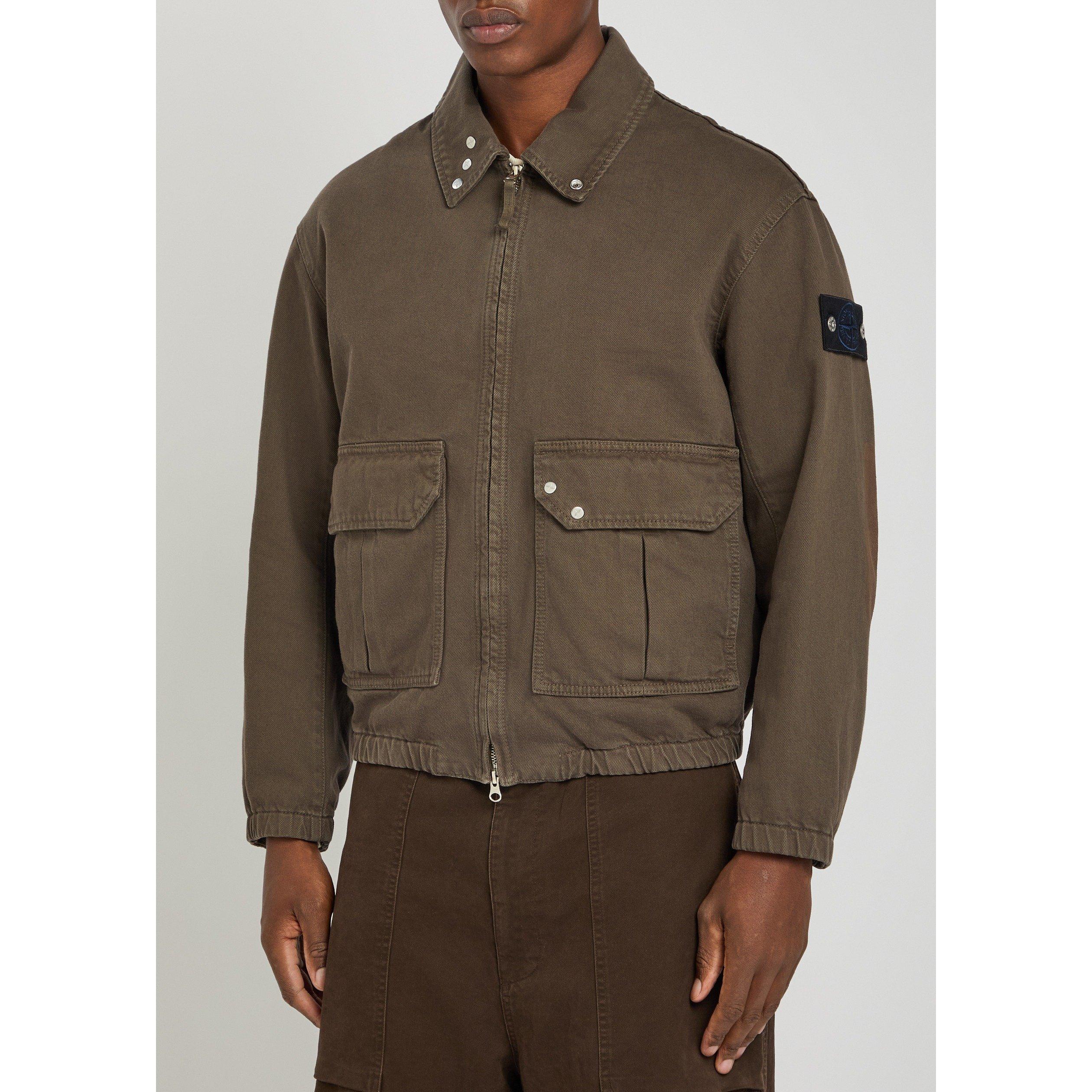 BURGUNDY - Stone Island - Men's Bomber Denim Jacket - 2