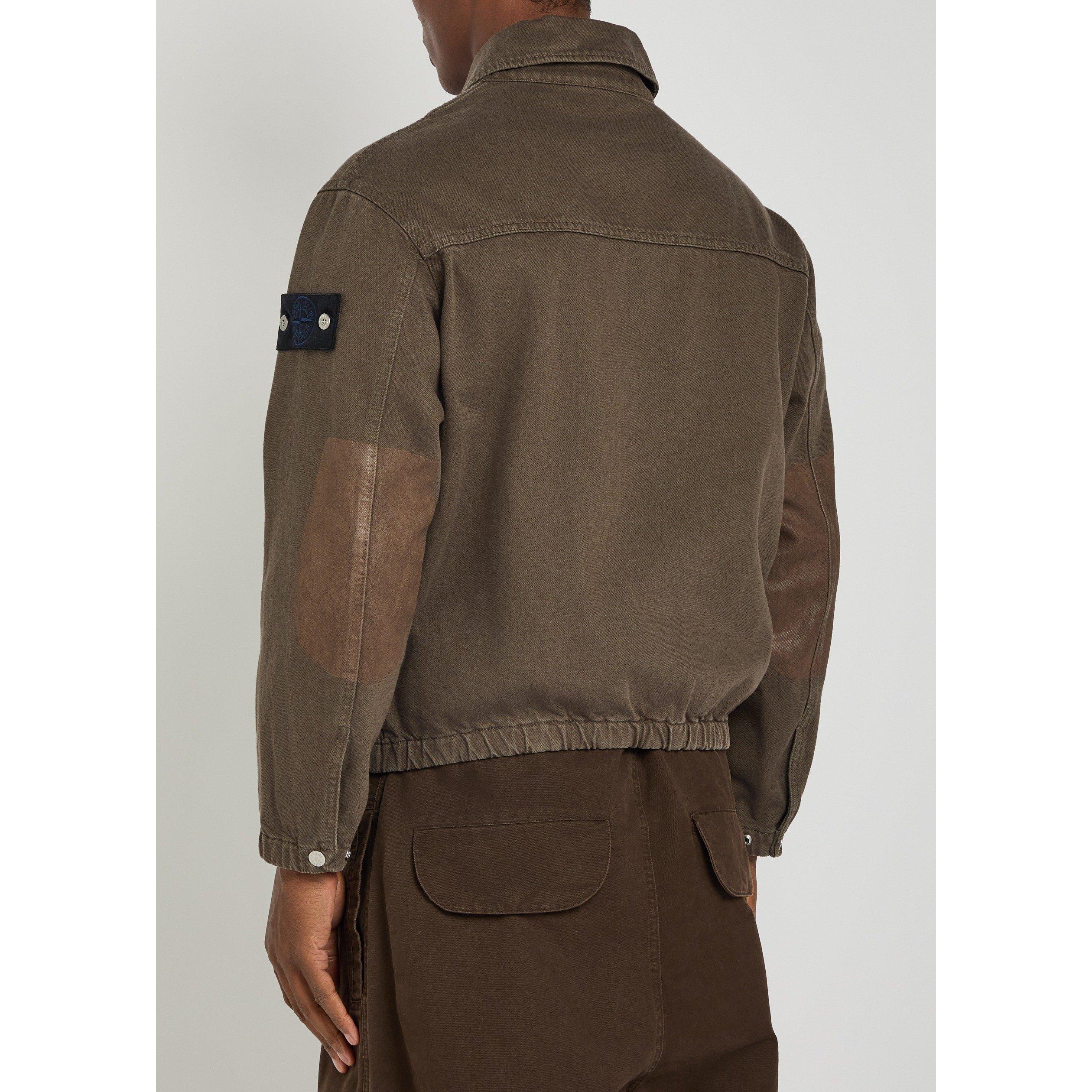 BURGUNDY - Stone Island - Men's Bomber Denim Jacket - 3