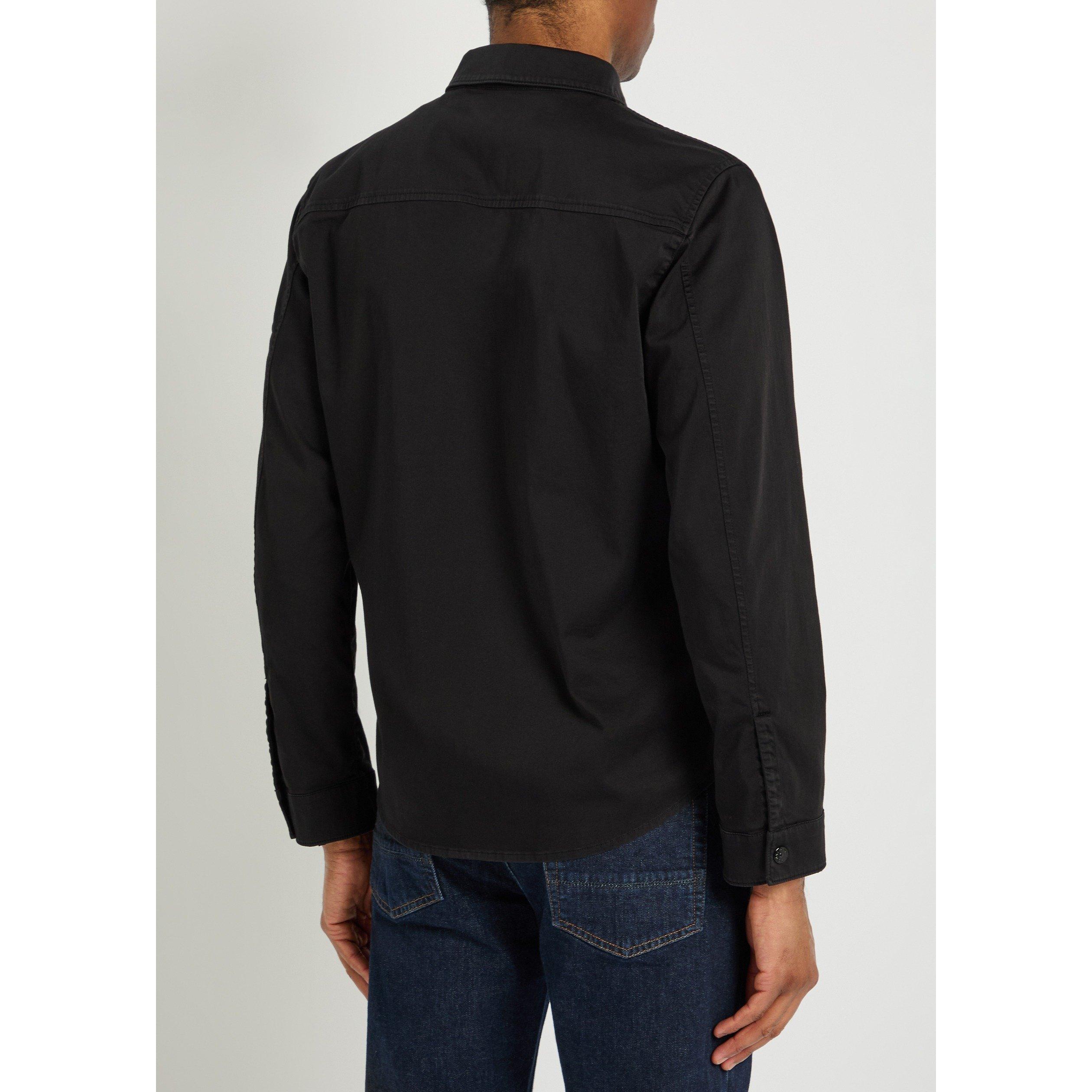 BLACK - Stone Island - SI CLASSIC COTTON OVERSHIRT - 3