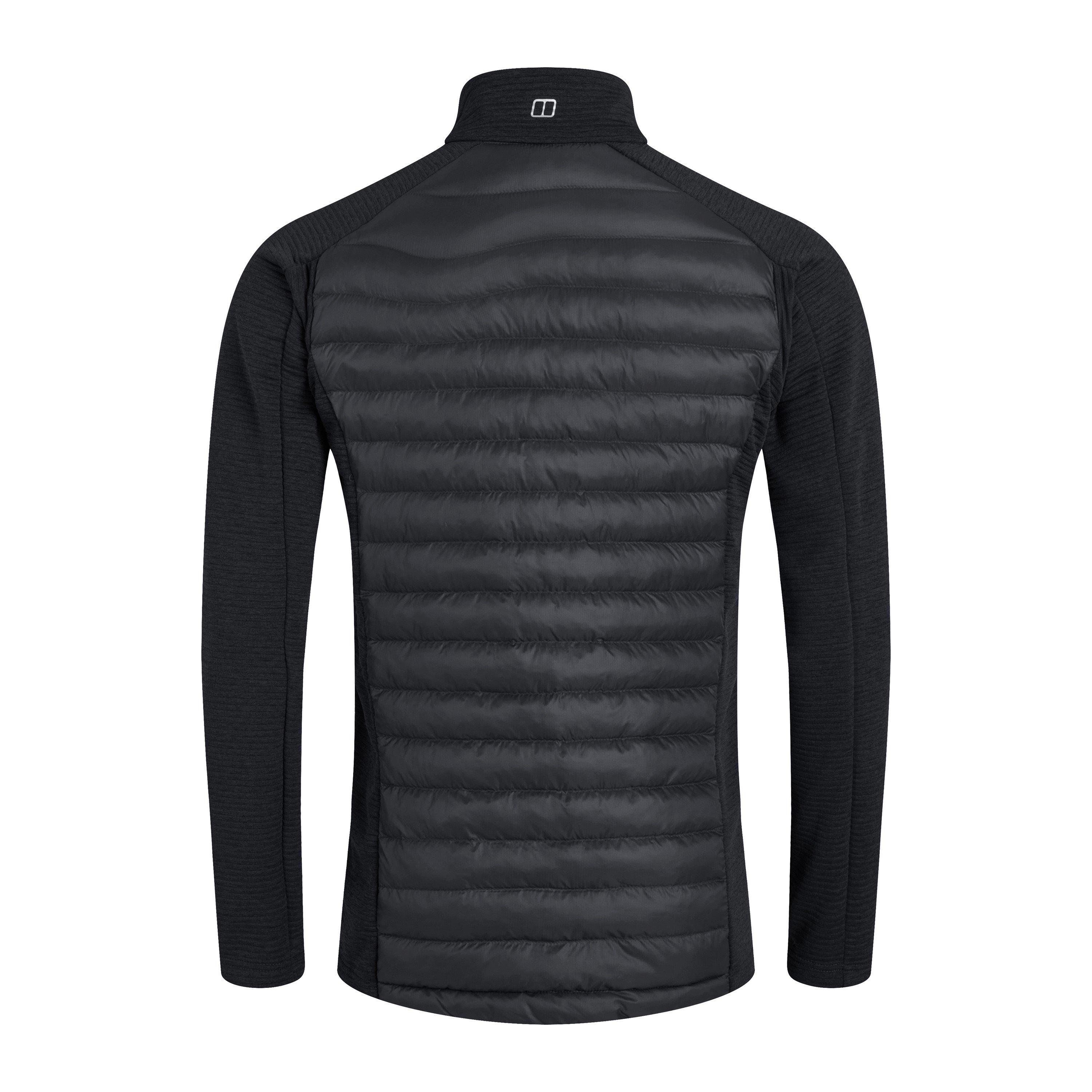 Jet Black - Berghaus - Men's Hottar Hybrid Windproof DWR Funnel Neck Short Puffer Jacket - 2