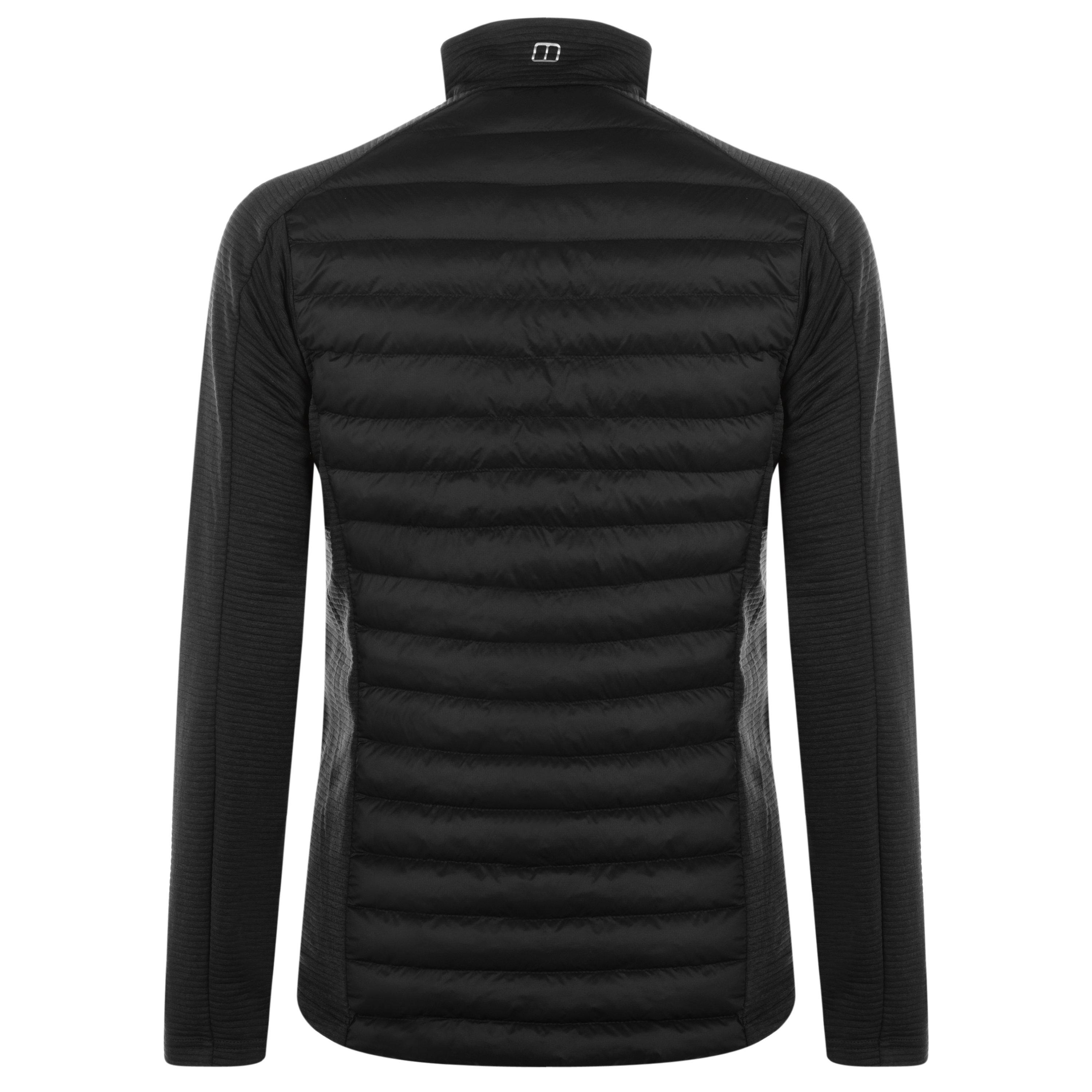 Jet Black - Berghaus - Men's Hottar Hybrid Windproof DWR Funnel Neck Short Puffer Jacket - 8