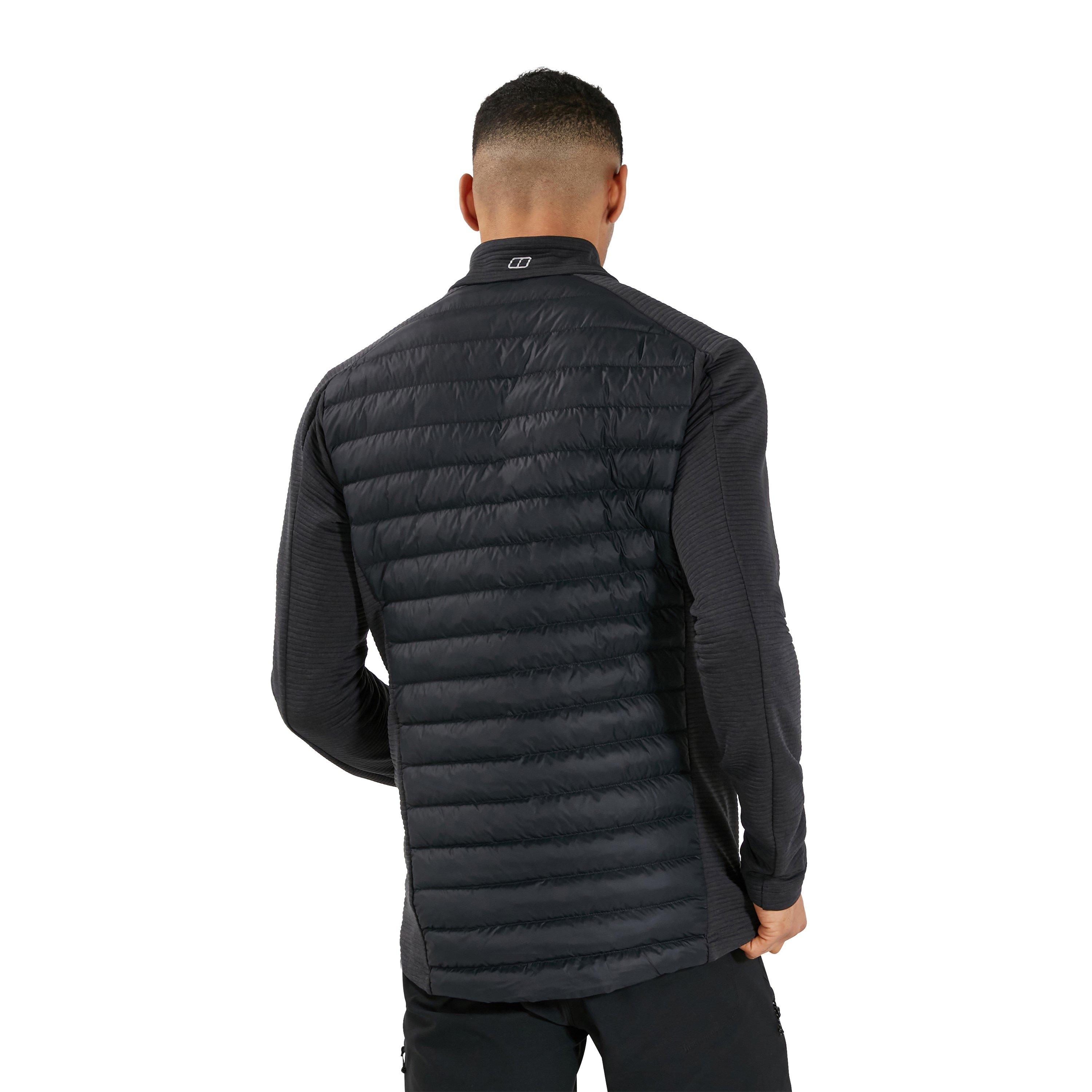 Jet Black - Berghaus - Men's Hottar Hybrid Windproof DWR Funnel Neck Short Puffer Jacket - 6