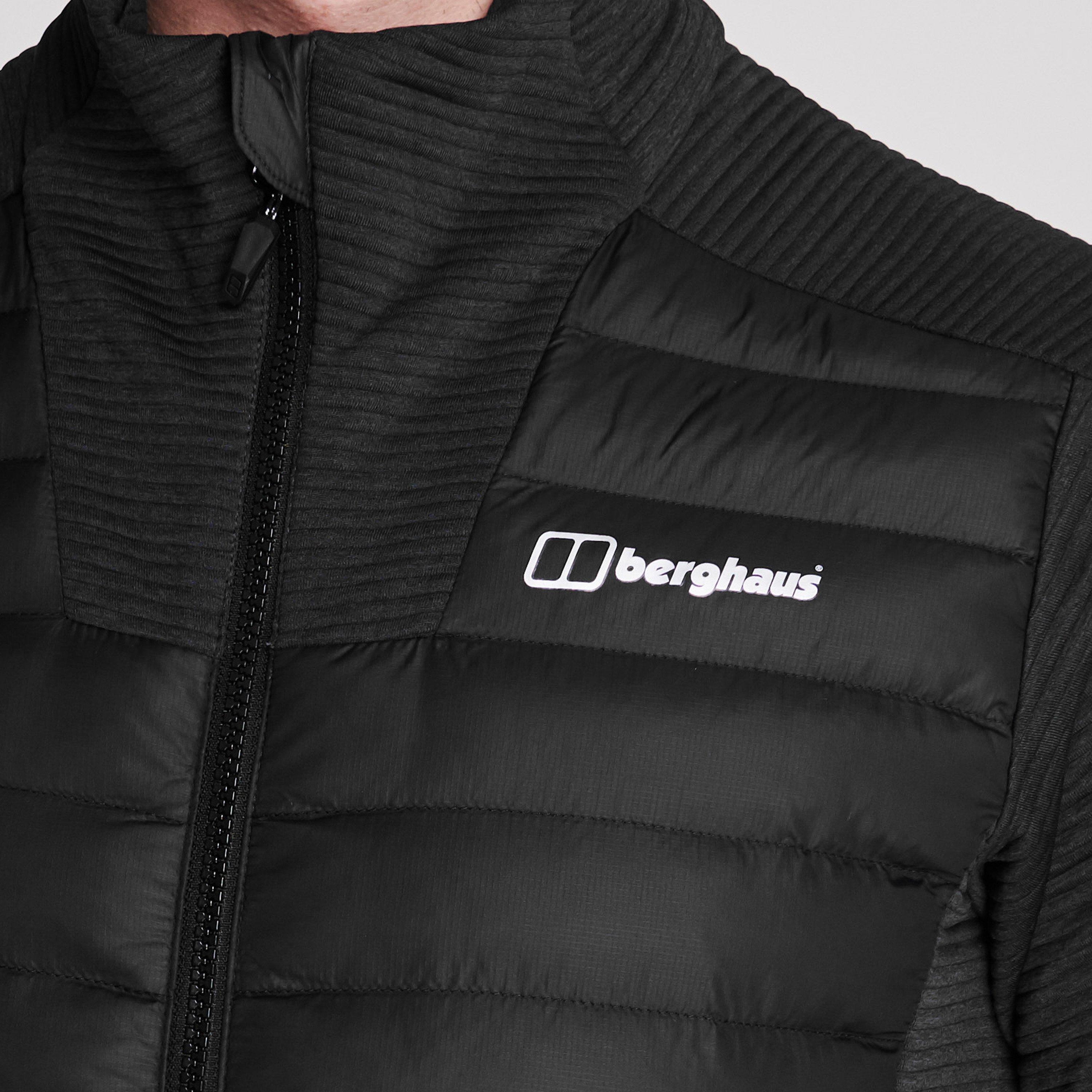 Jet Black - Berghaus - Men's Hottar Hybrid Windproof DWR Funnel Neck Short Puffer Jacket - 7