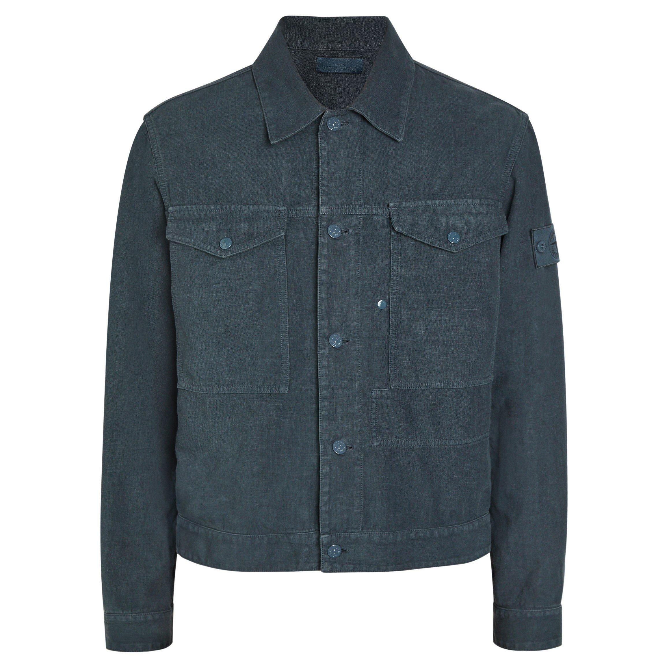 BLUE - Stone Island - SI GHOSTLINEN JACKET - 1