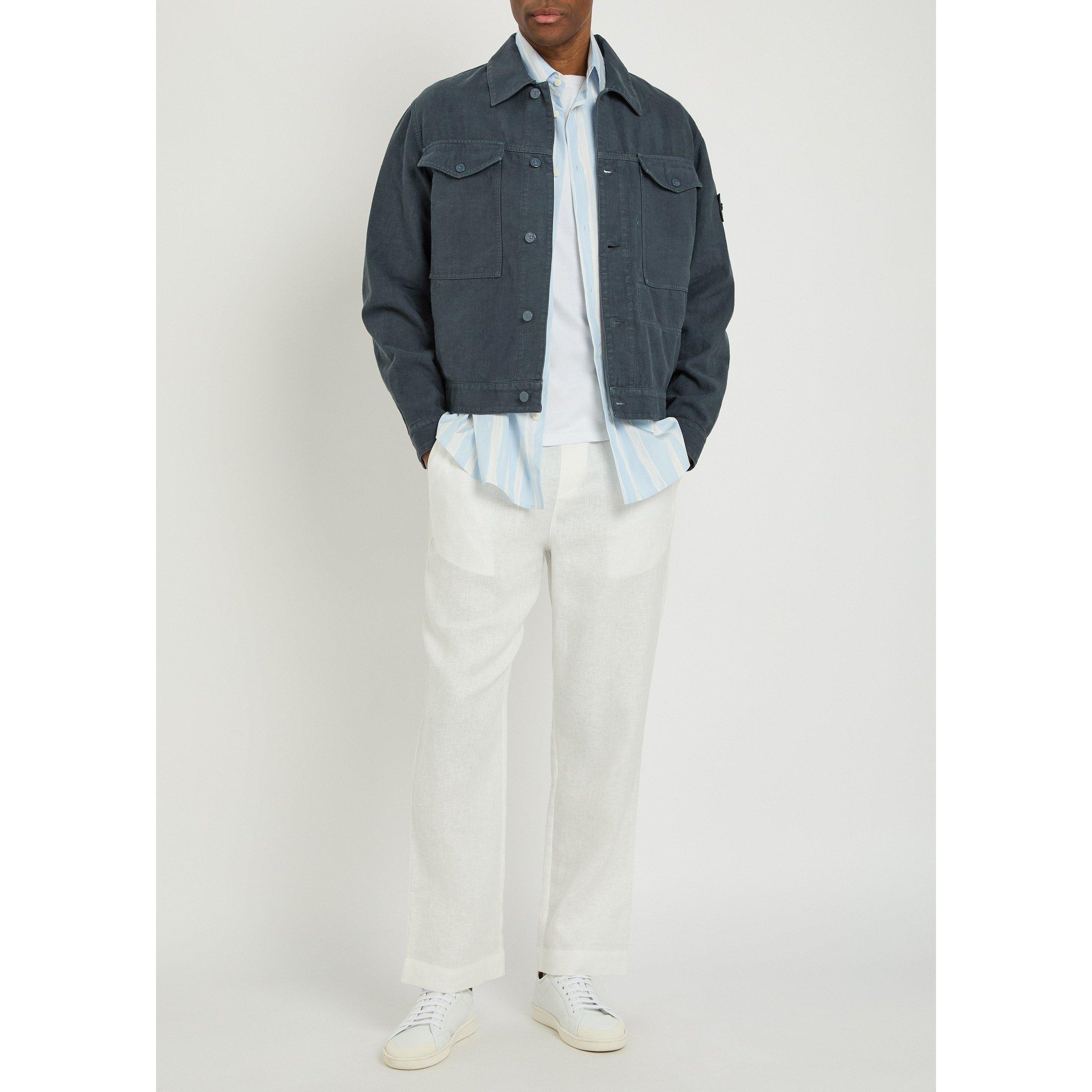 BLUE - Stone Island - SI GHOSTLINEN JACKET - 5