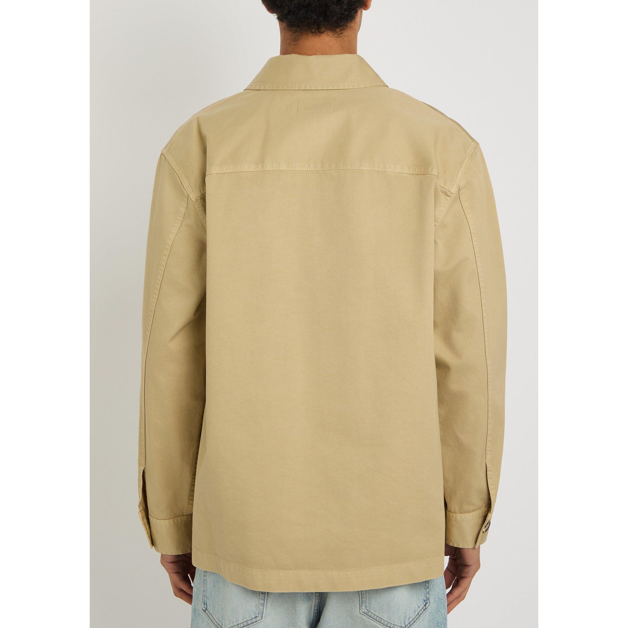 BEIGE - Saint Laurent - Men's Downtown Cotton Relaxed-Fit Overshirt - 3
