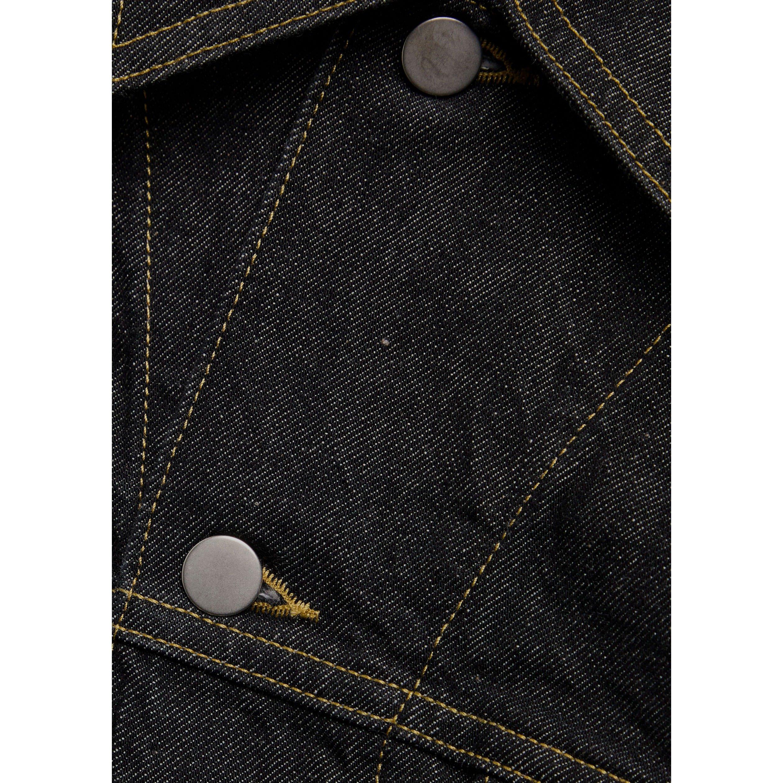 BLACK - Studio Nicholson - Men's Organic Cotton Oversized-Fit Denim Jacket - 4