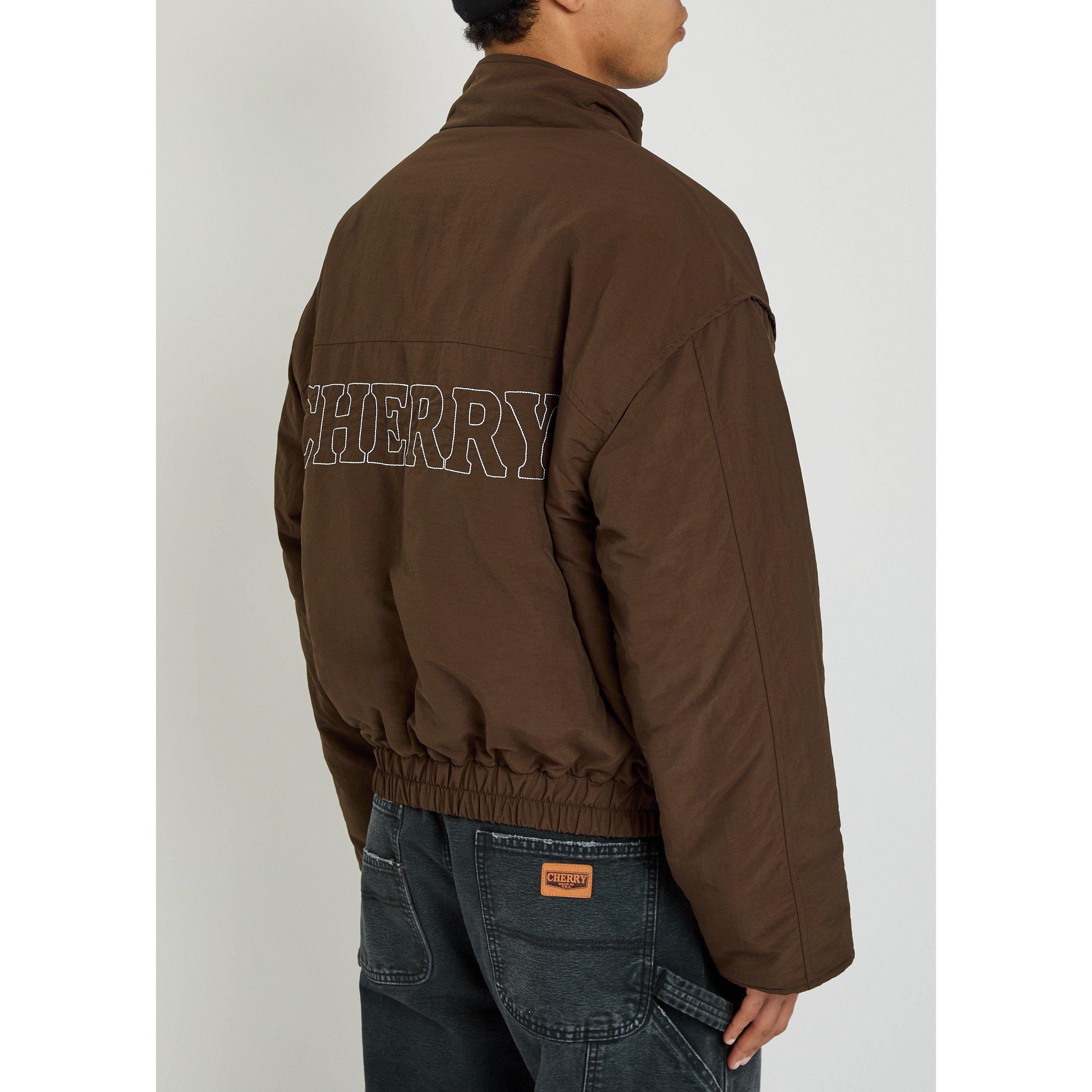 BROWN - Cherry LA - Men's Pit Crew Oversized-Fit Short Puffer Jacket - 3
