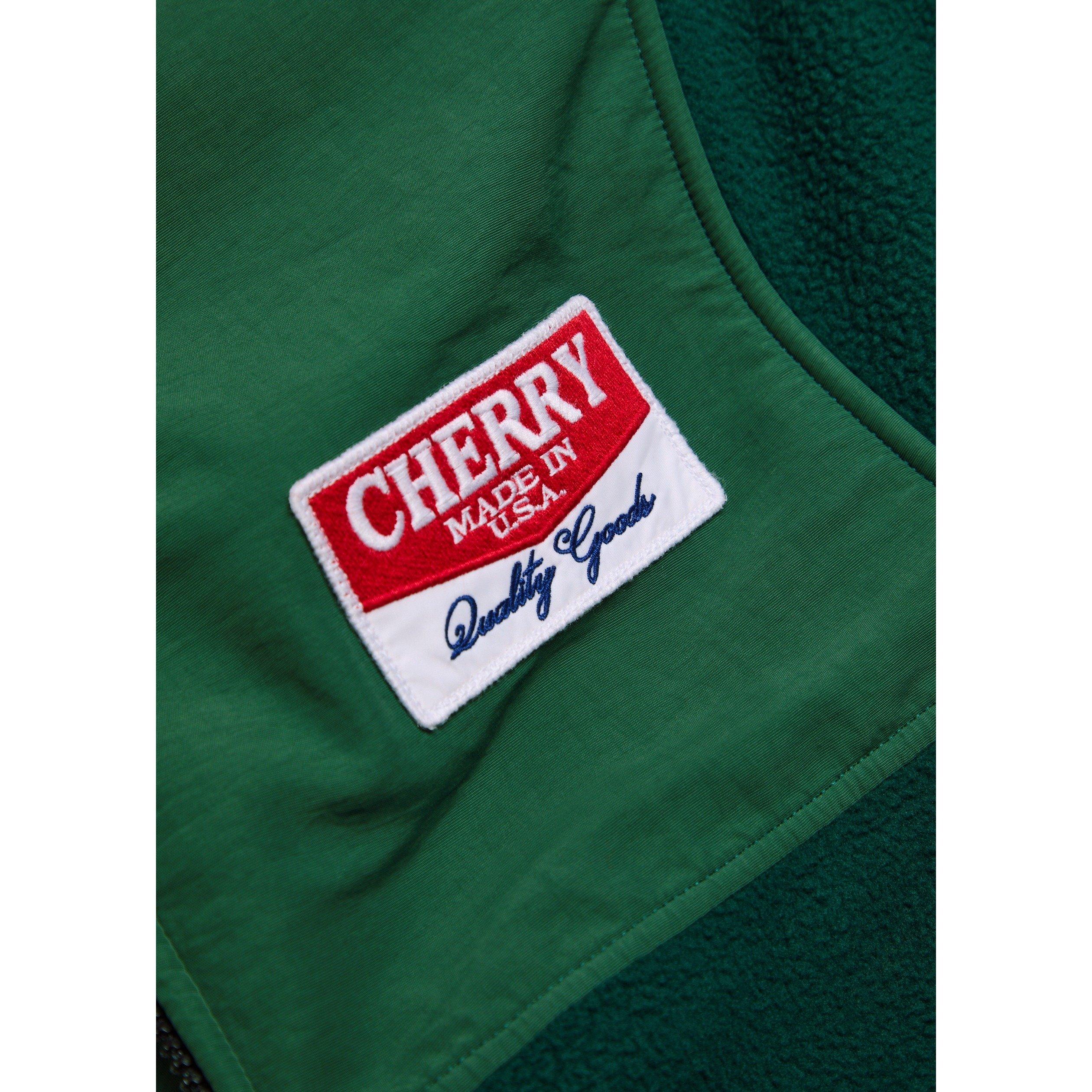 GREEN - Cherry LA - Men's Racing Full-Zip Oversized-Fit Sherpa Jacket - 4