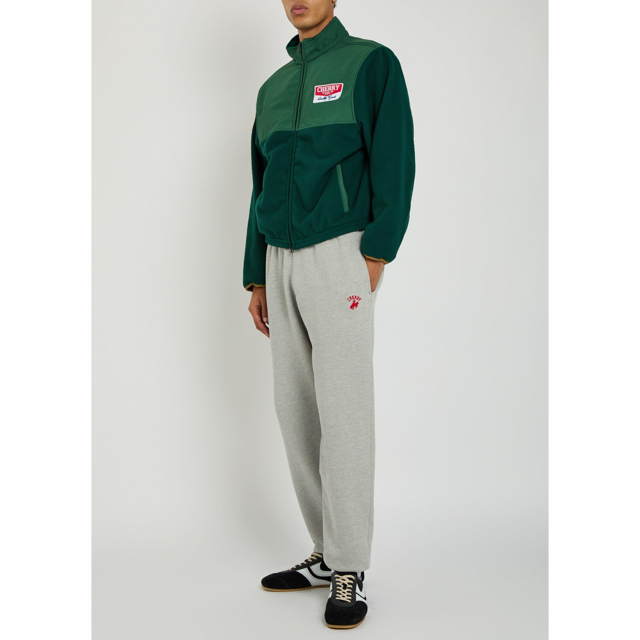GREEN - Cherry LA - Men's Racing Full-Zip Oversized-Fit Sherpa Jacket - 5
