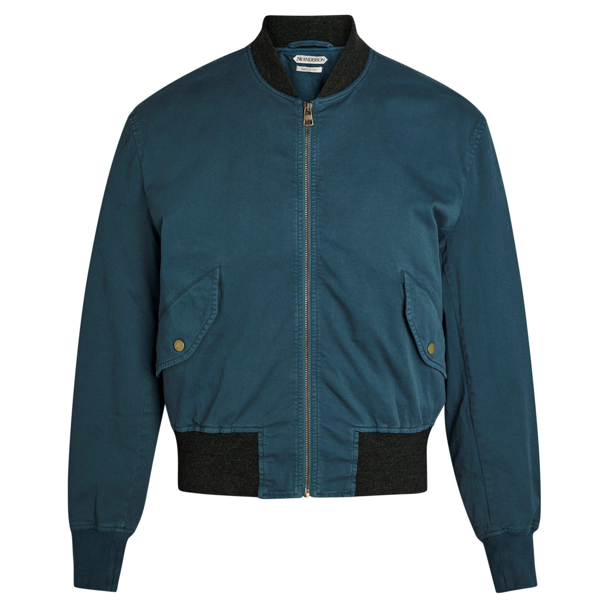 NAVY - JW Anderson - Men's Oversized-Fit Cotton Bomber Jacket - 1
