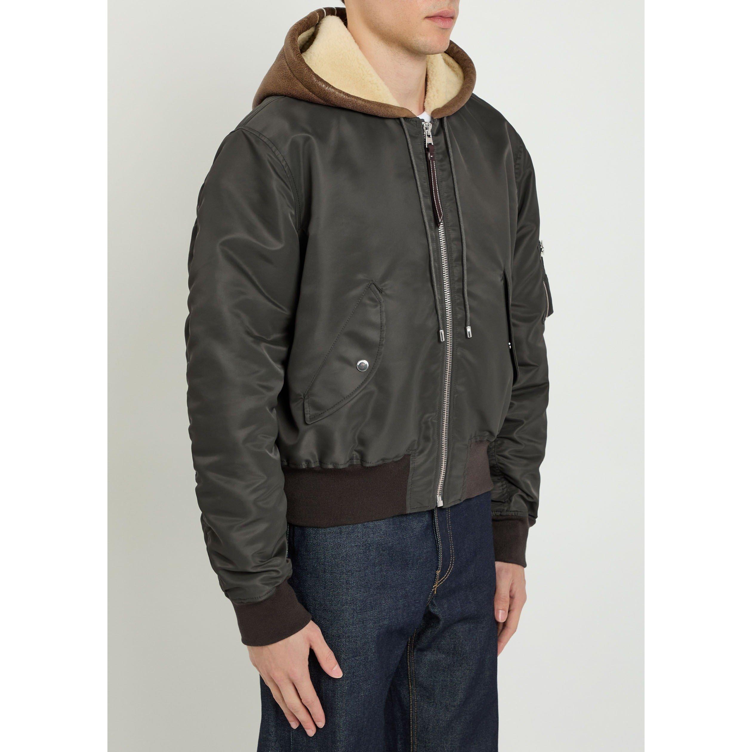 KHAKI - JW Anderson - Men's Hooded Oversized-Fit Bomber Jacket - 2