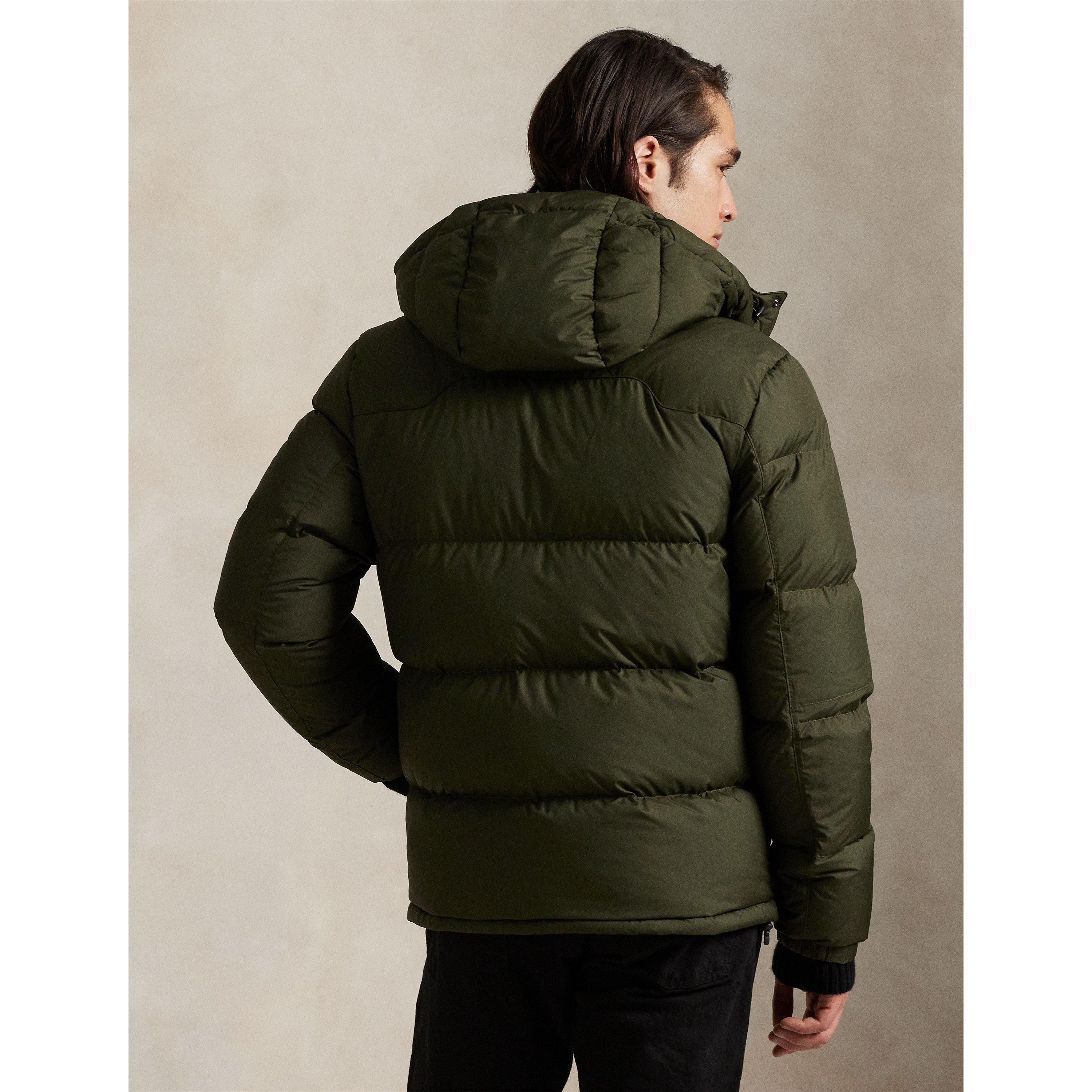 Company Olive - Polo Ralph Lauren - Men's El Cap Water Resistant Duck Down Detachable Hood Short Puffer Jacket - 3