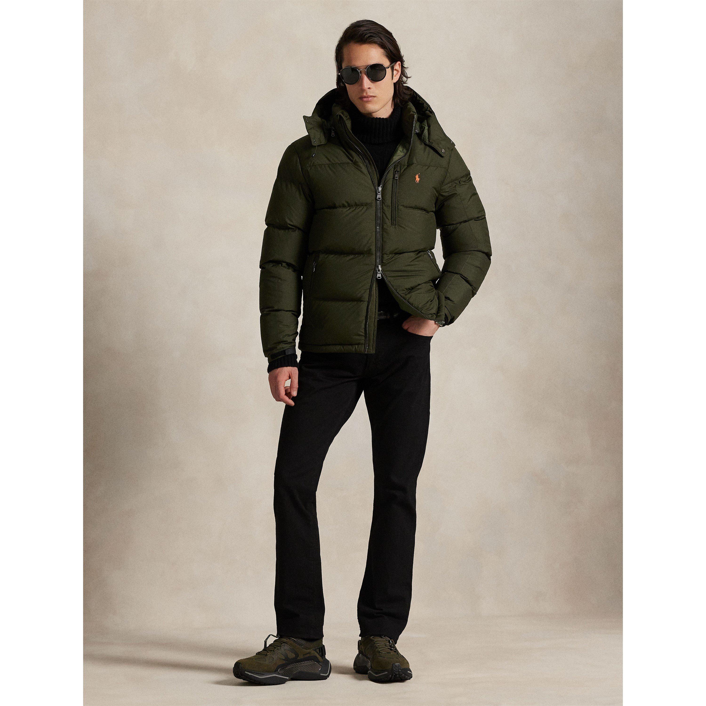 Company Olive - Polo Ralph Lauren - Men's El Cap Water Resistant Duck Down Detachable Hood Short Puffer Jacket - 5