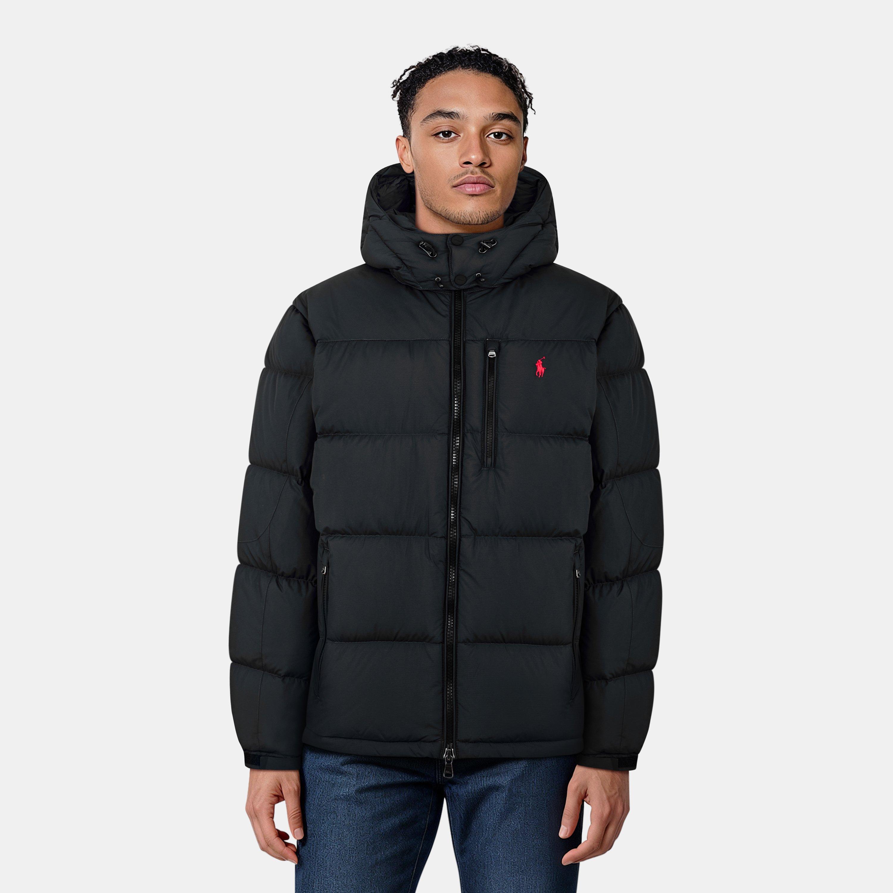 Polo Black - Polo Ralph Lauren - Men's El Cap Water Resistant Duck Down Detachable Hood Short Puffer Jacket - 3