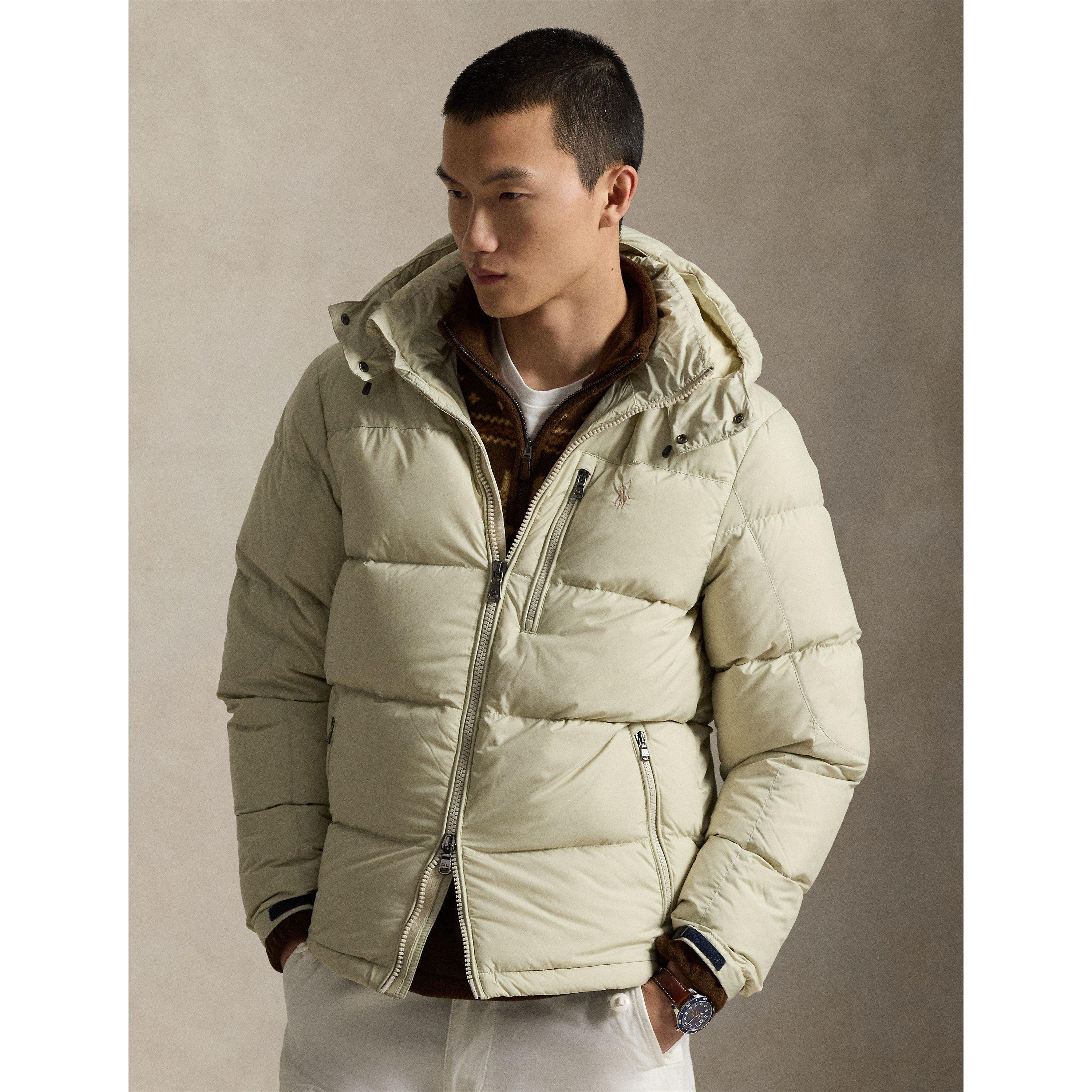 New Stone - Polo Ralph Lauren - Men's El Cap Water Resistant Duck Down Detachable Hood Short Puffer Jacket - 2
