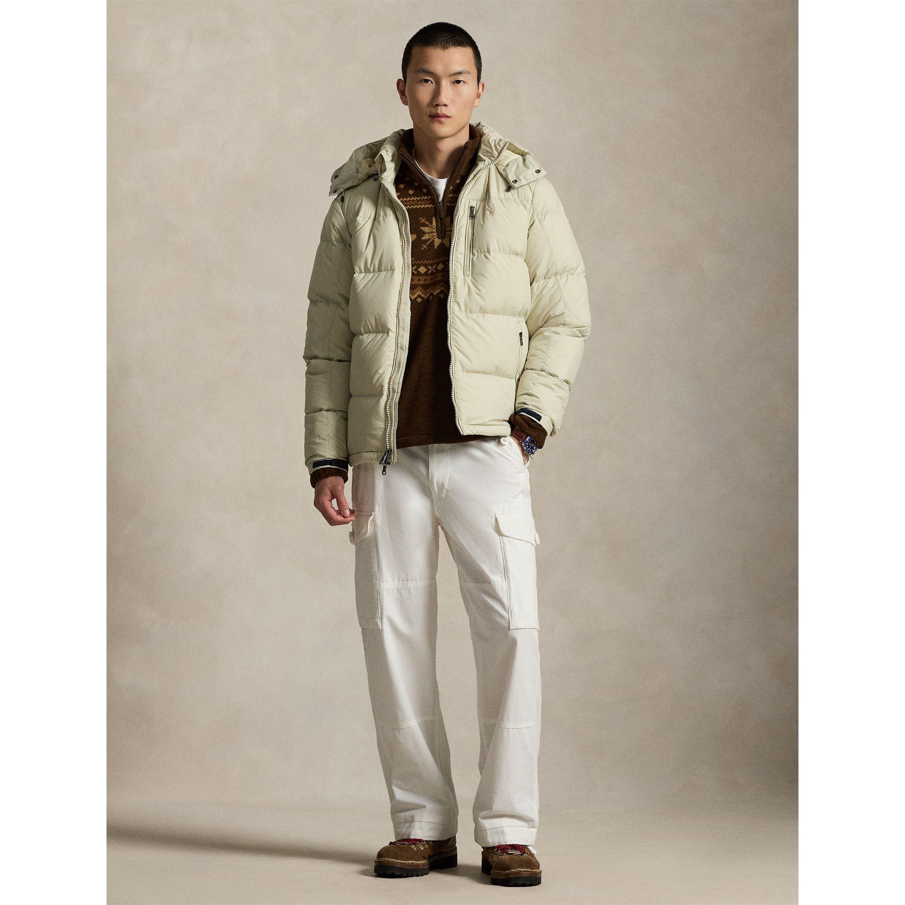New Stone - Polo Ralph Lauren - Men's El Cap Water Resistant Duck Down Detachable Hood Short Puffer Jacket - 5