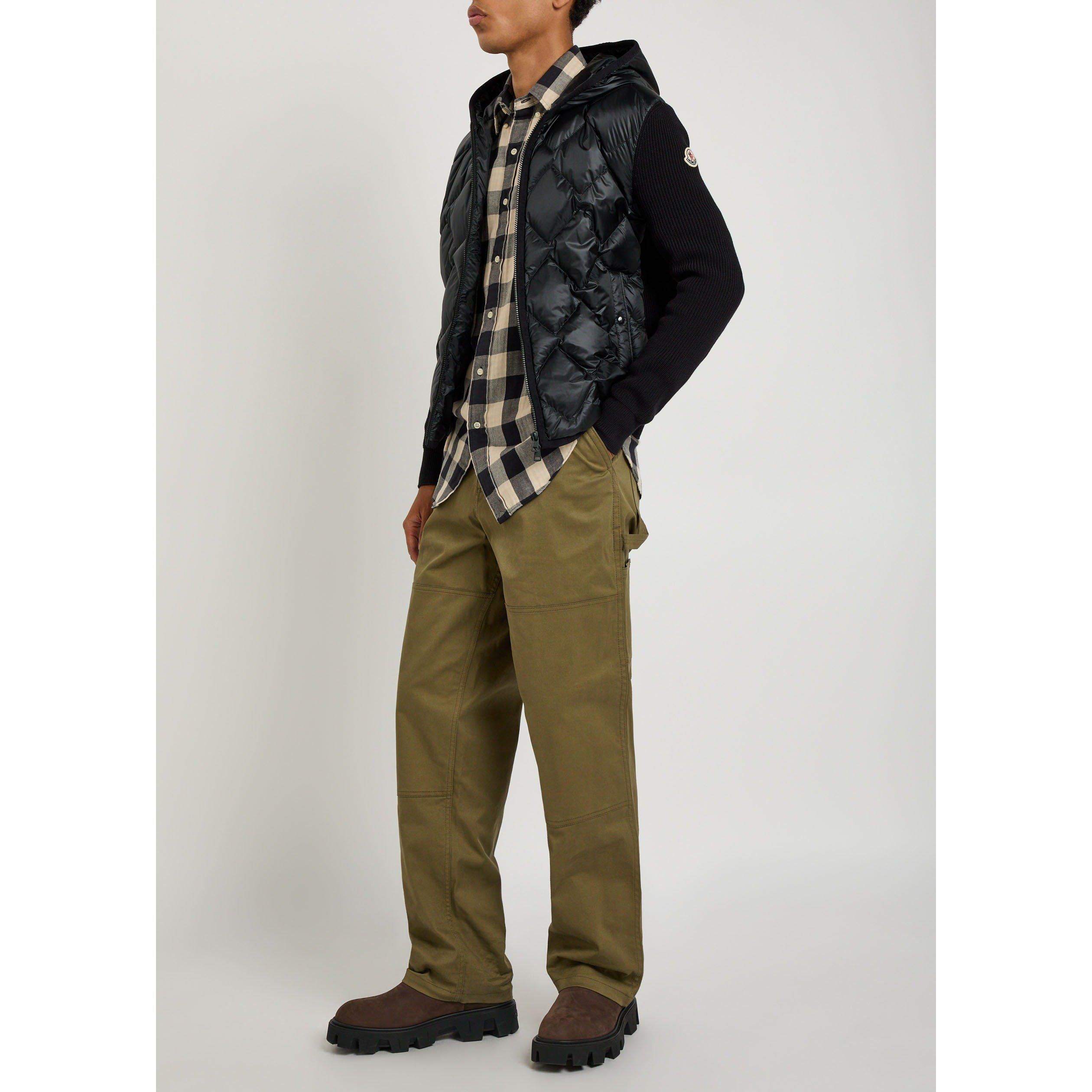 BLACK - Moncler - Men's Puff Cardigan Hybrid Jacket - 5
