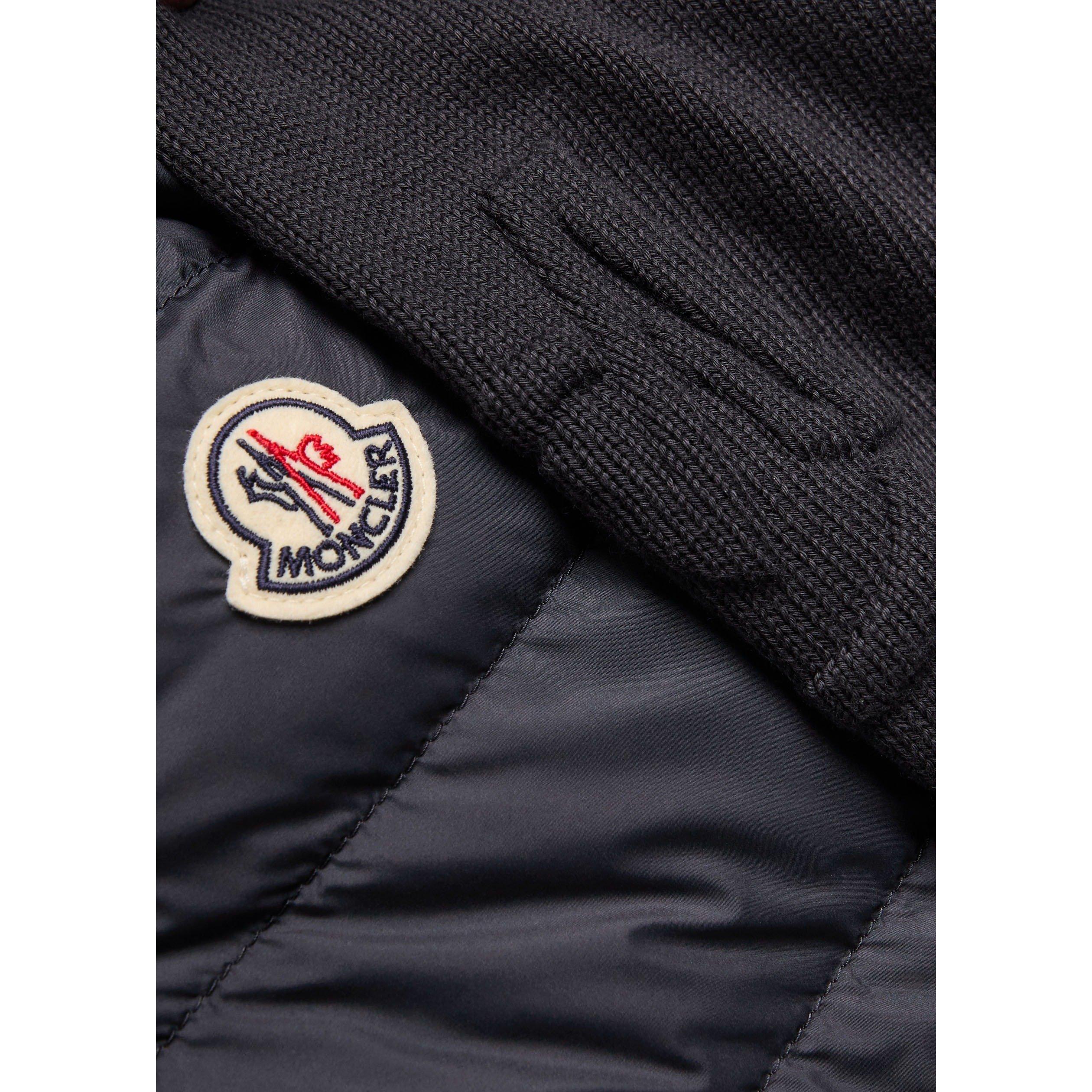 NAVY - Moncler - MON LOGO QUILT FRONT KNIT - 4