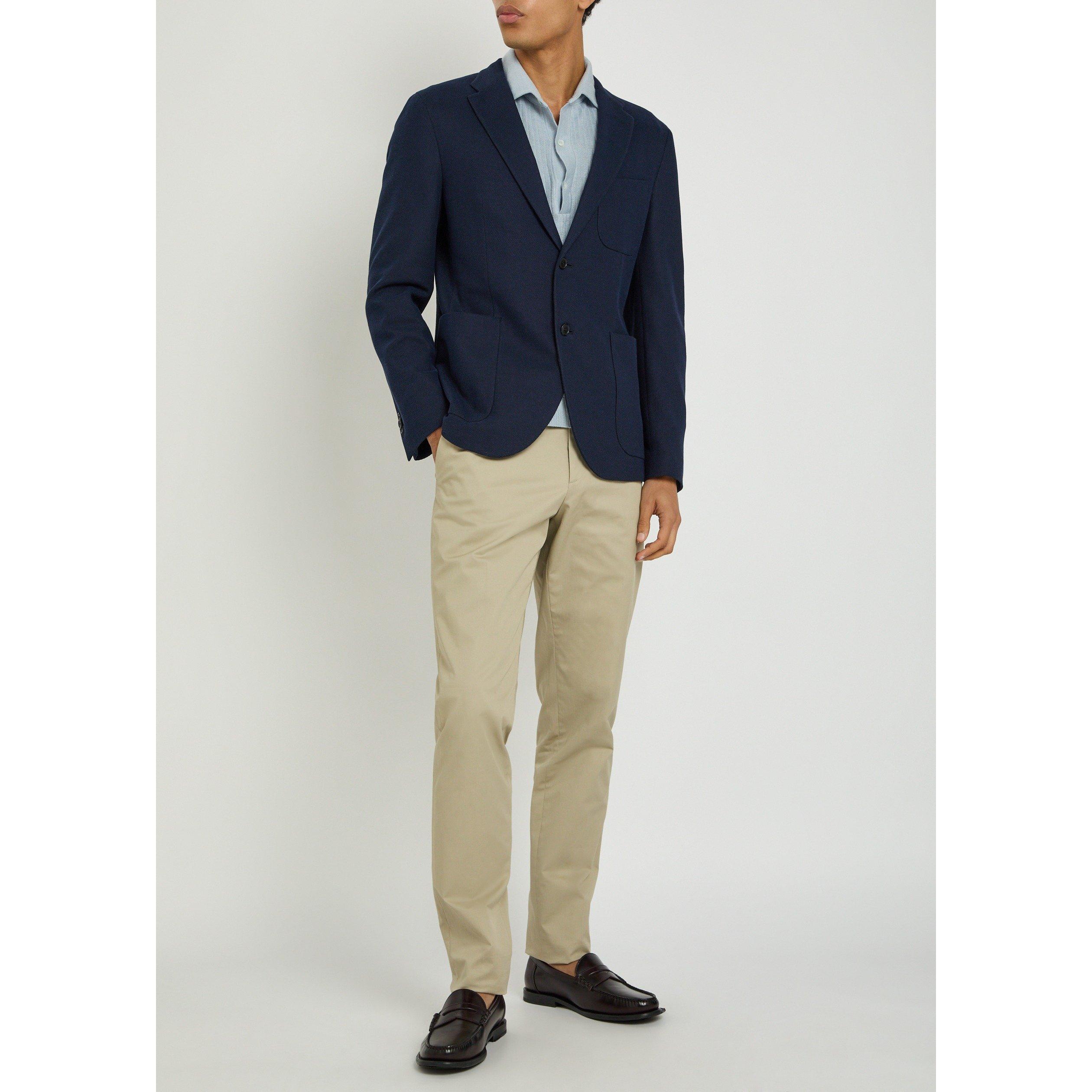 NAVY - Slowear Spa - SLO JKT BLZR SLM 2PKT CTTN - 5
