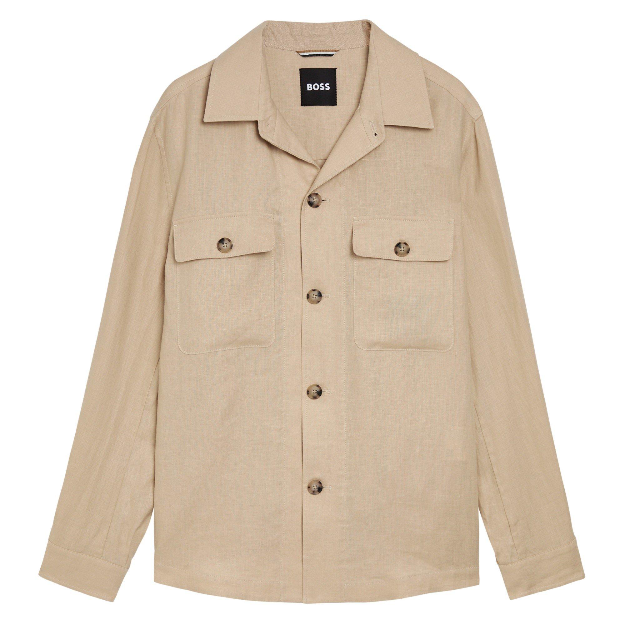 BEIGE - Boss - BOSS SHRT LS 2PKT CARPER