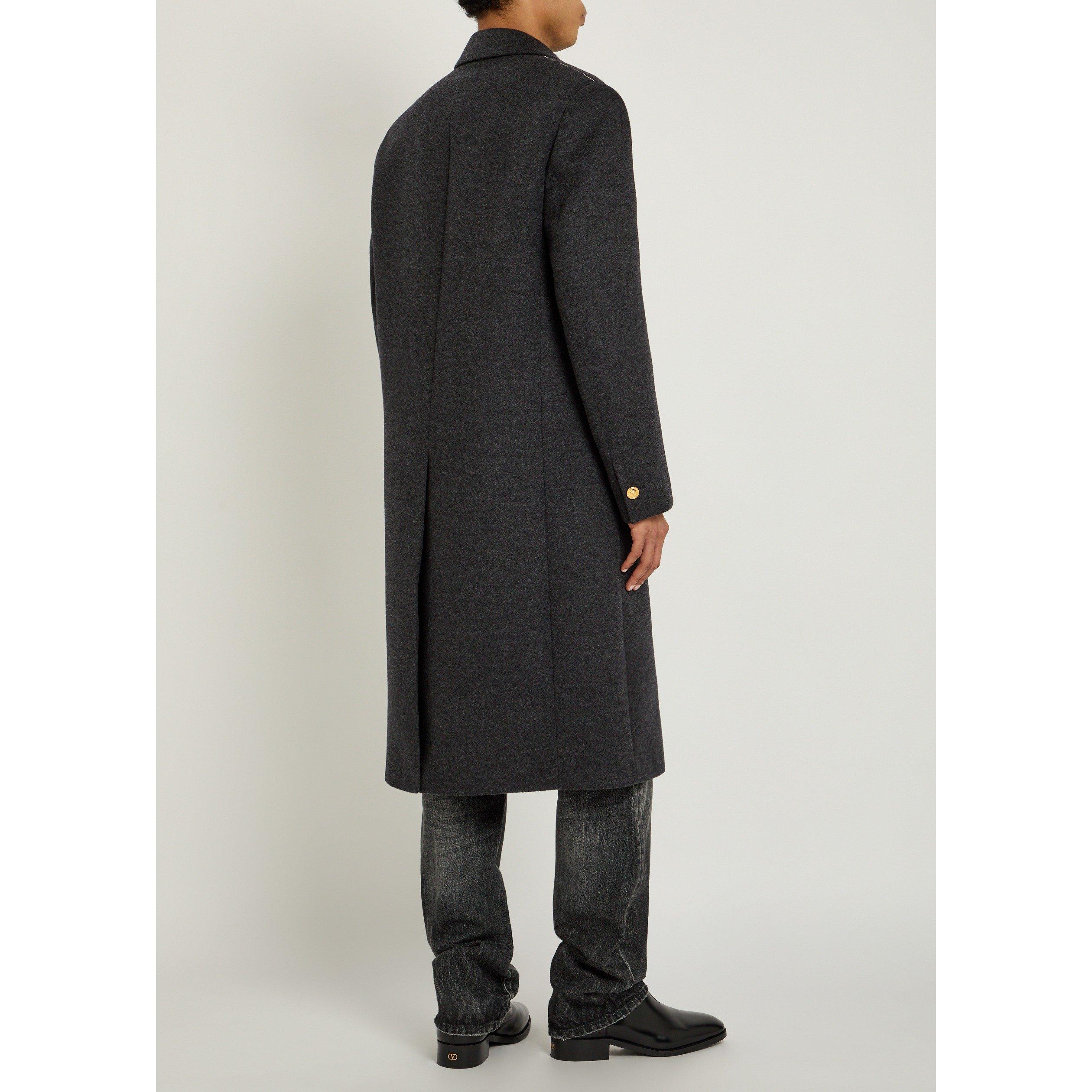 DARK GREY - Versace - VER WOOL PEA COAT - 3
