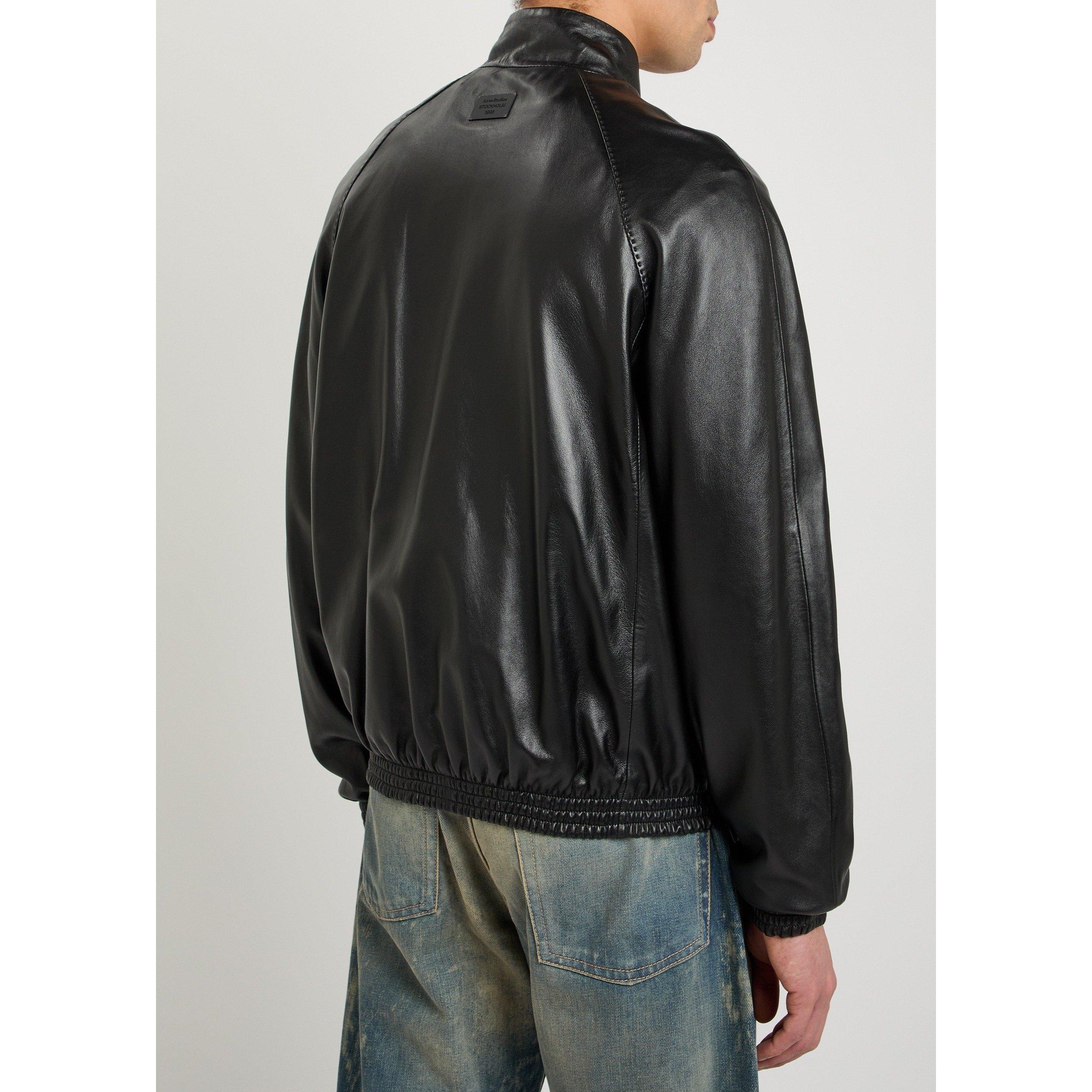 BLACK - Acne Studios - ACNE LOKOT LEATHER JACKET - 3