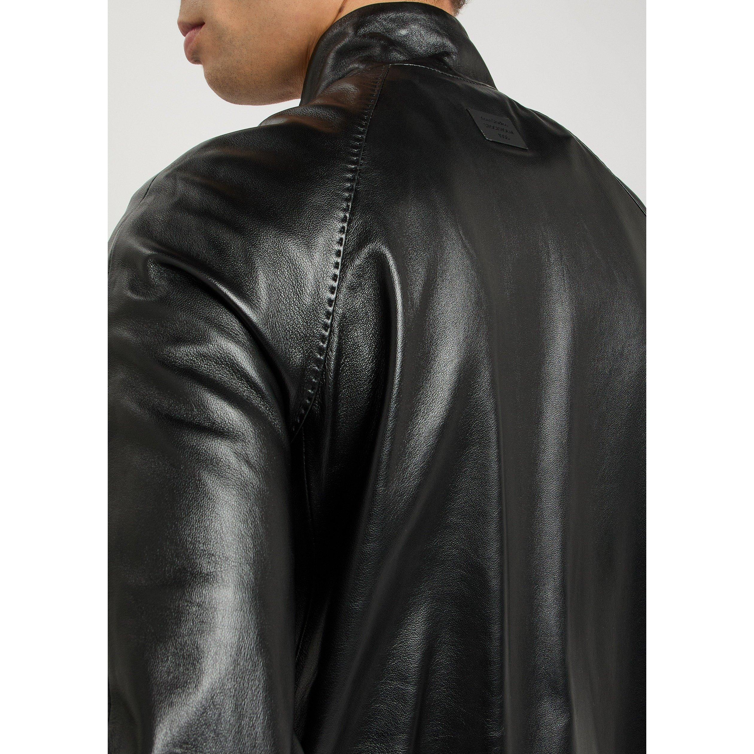 BLACK - Acne Studios - ACNE LOKOT LEATHER JACKET - 4