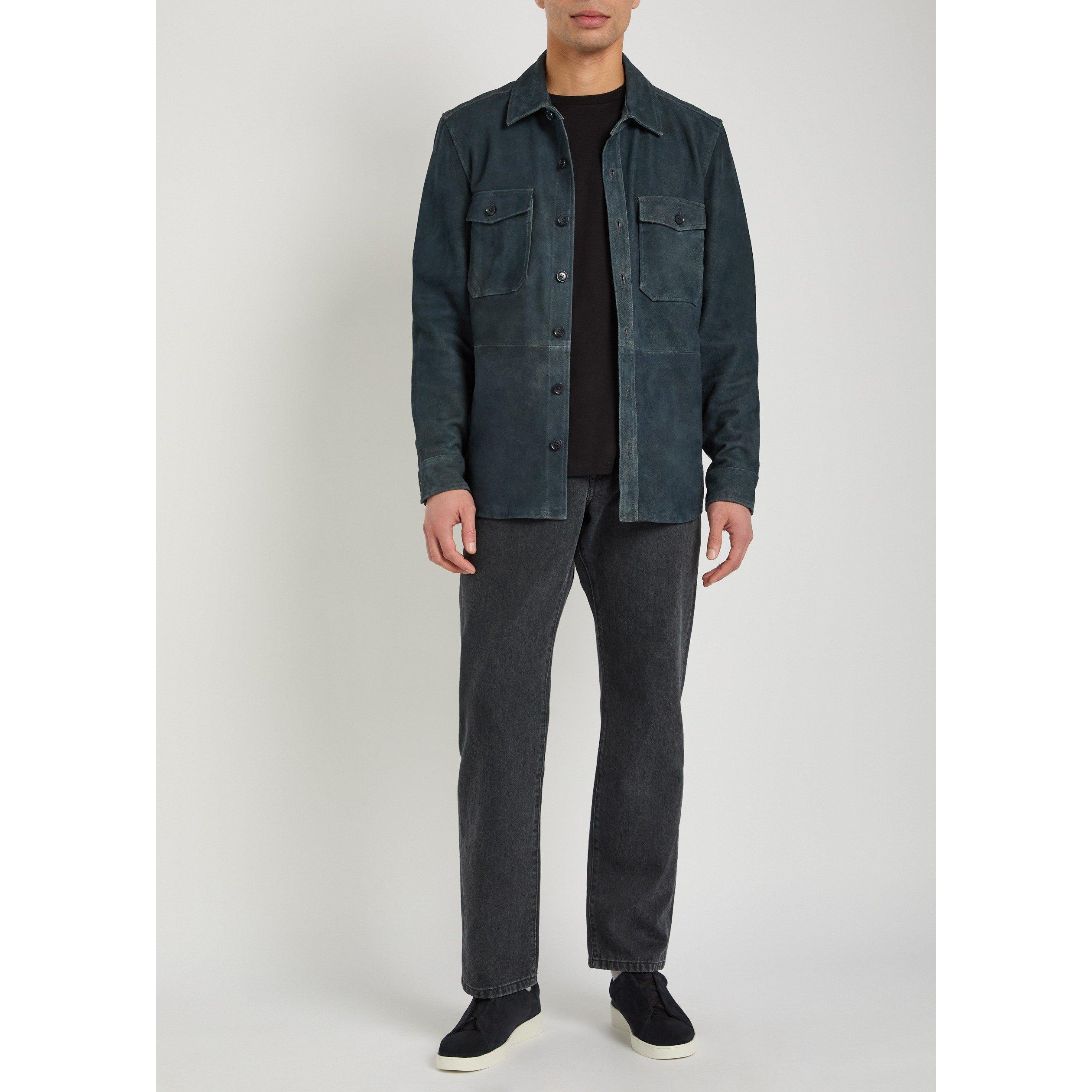 NAVY - Paige - Men's Peyman Suede Jacket - 5