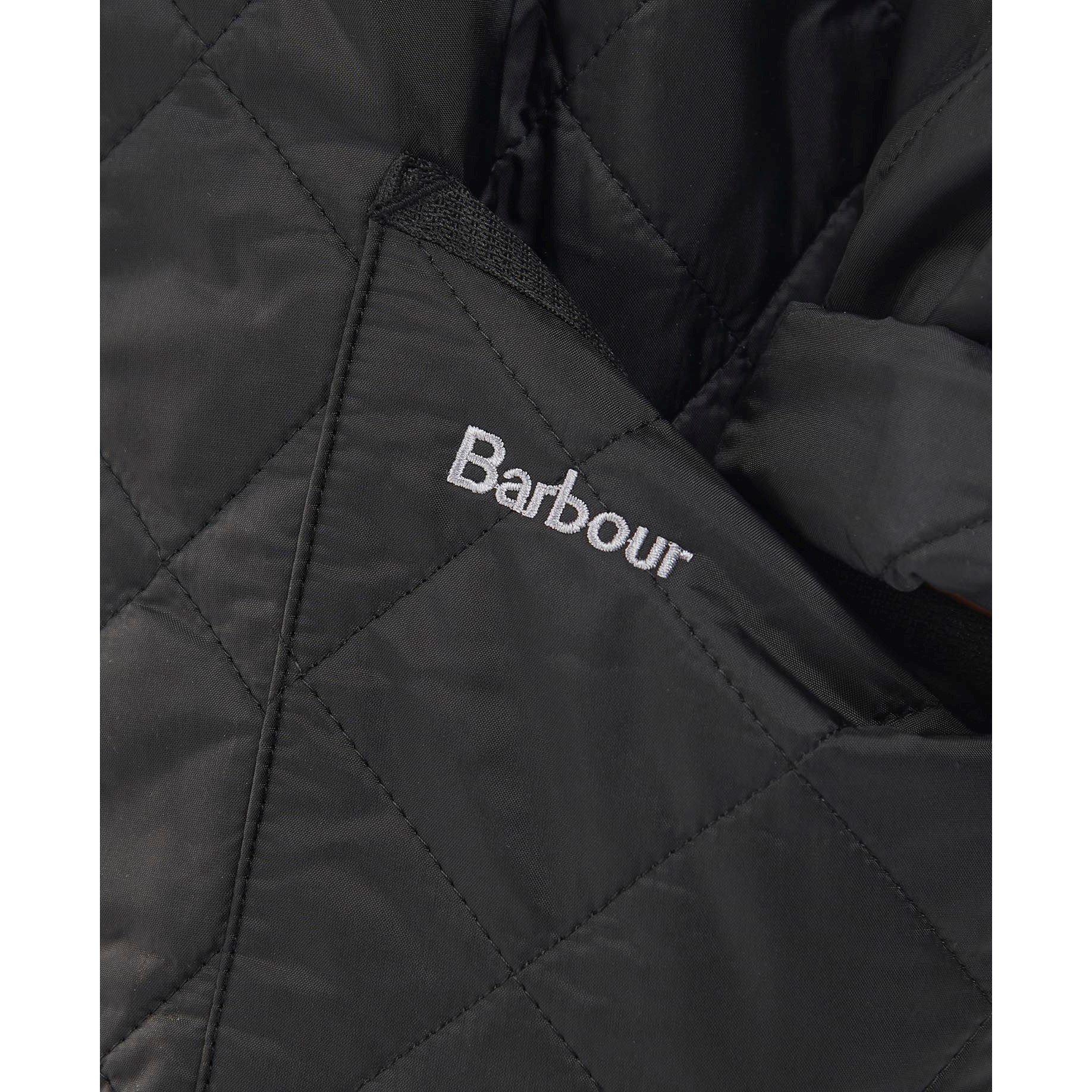 Black BK92 - Barbour - Unisex Kids Liddesdale Diamond Quilted Wind Resistant Long Sleeve Quilted Jacket - 10