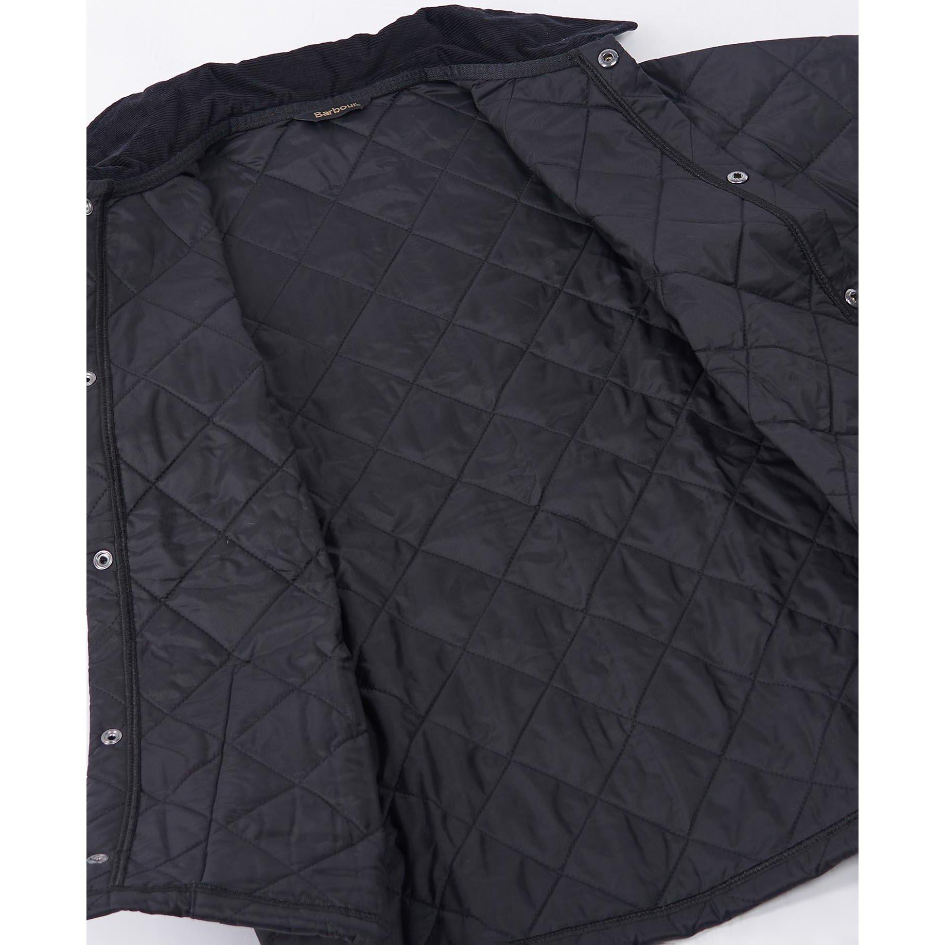 Black BK92 - Barbour - Unisex Kids Liddesdale Diamond Quilted Wind Resistant Long Sleeve Quilted Jacket - 7