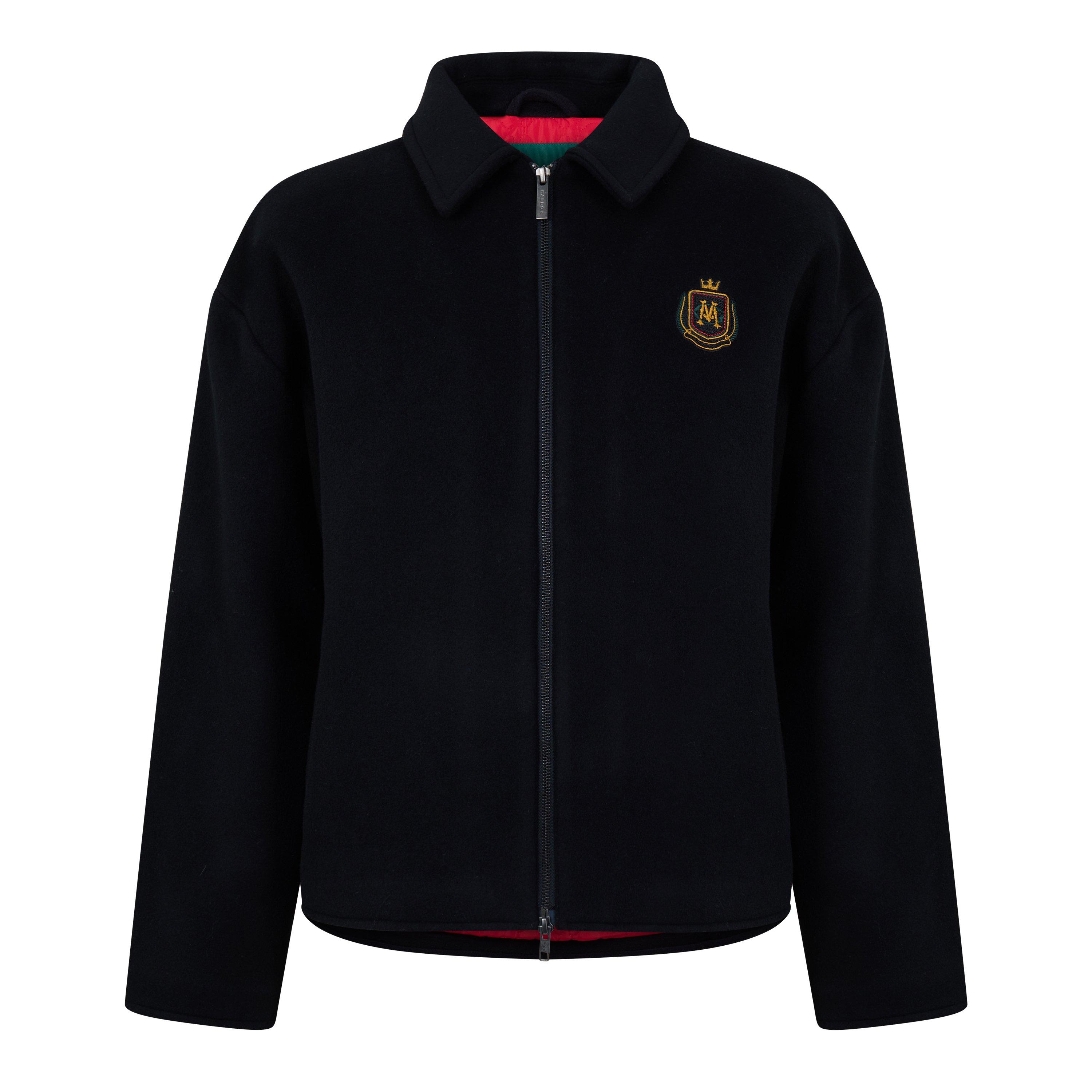 BLACK - Malbon - Men's Members Wool Bomber Jacket - 1