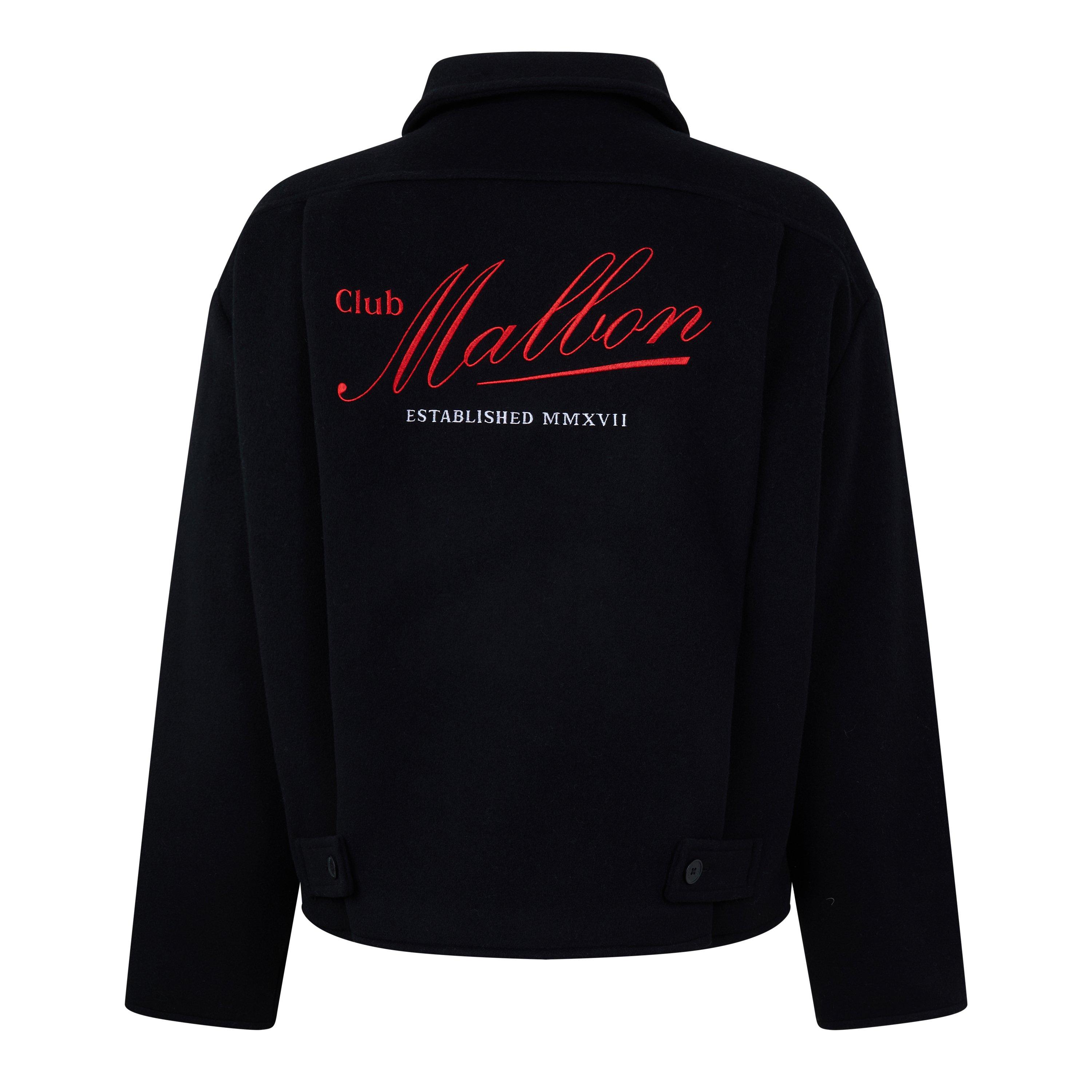 BLACK - Malbon - Men's Members Wool Bomber Jacket - 2