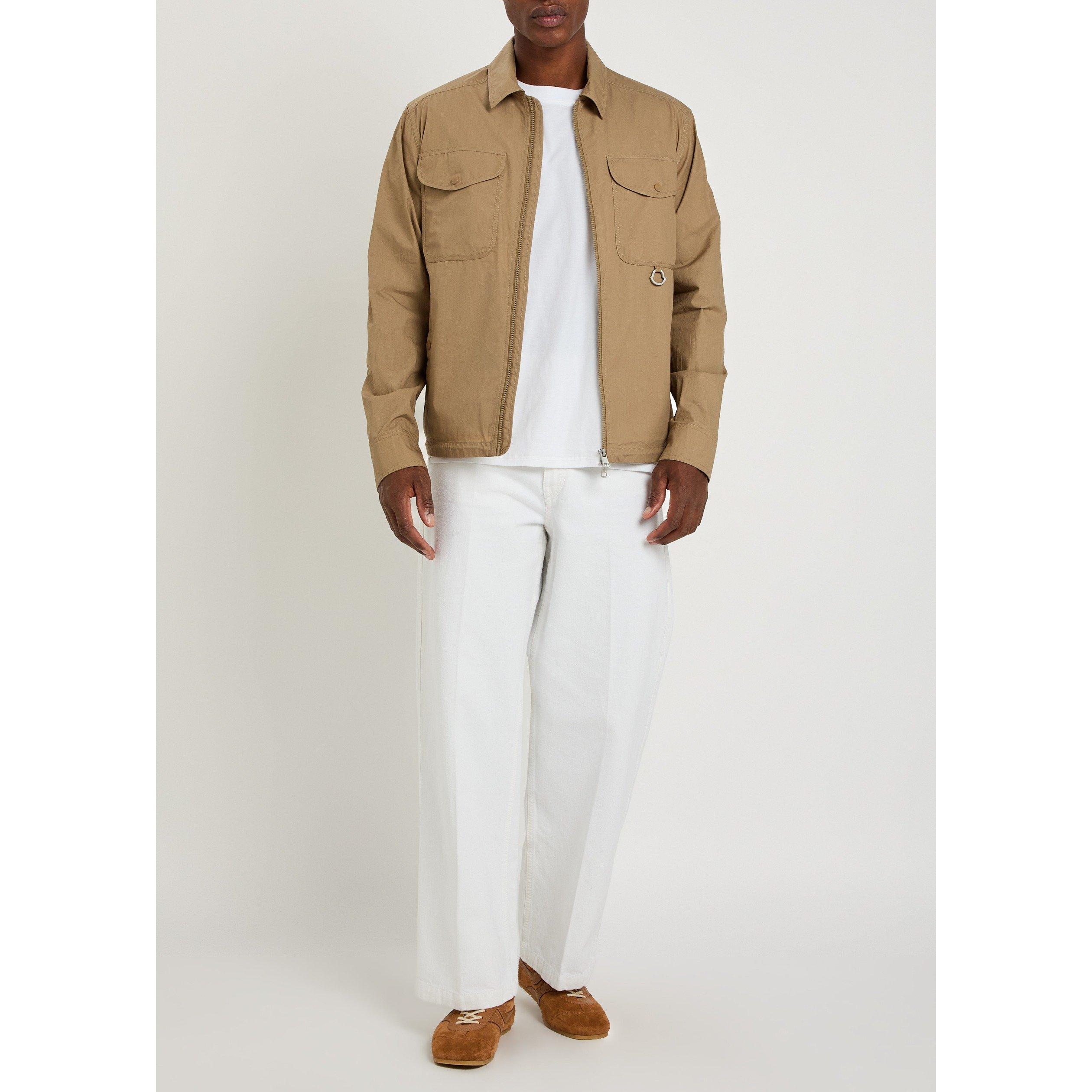 TAN - Moncler - Men's Cotton Full-Zip Oversized-Fit Overshirt - 5