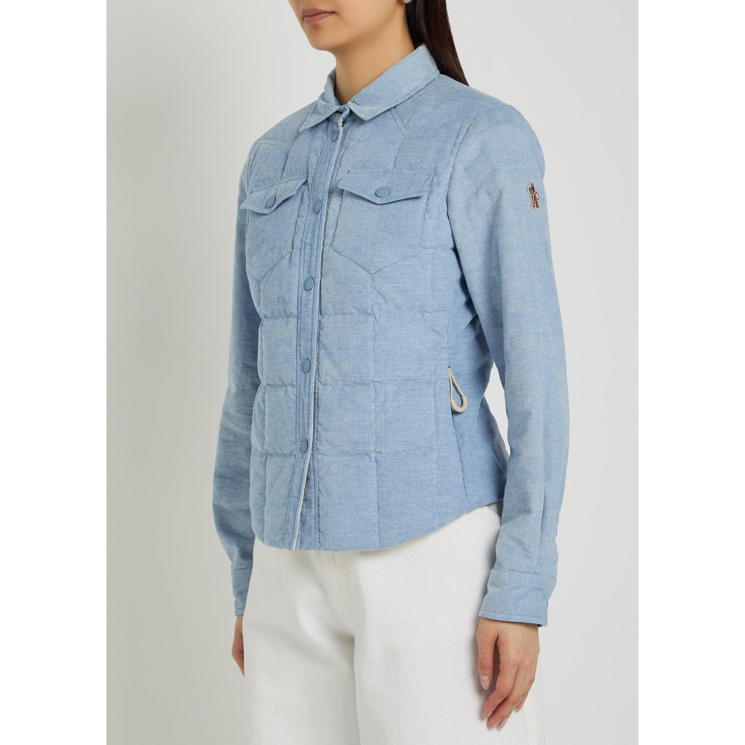 LIGHT BLUE - Moncler - Women's Nangy Quilted Cotton Slim-Fit Down Jacket - 2