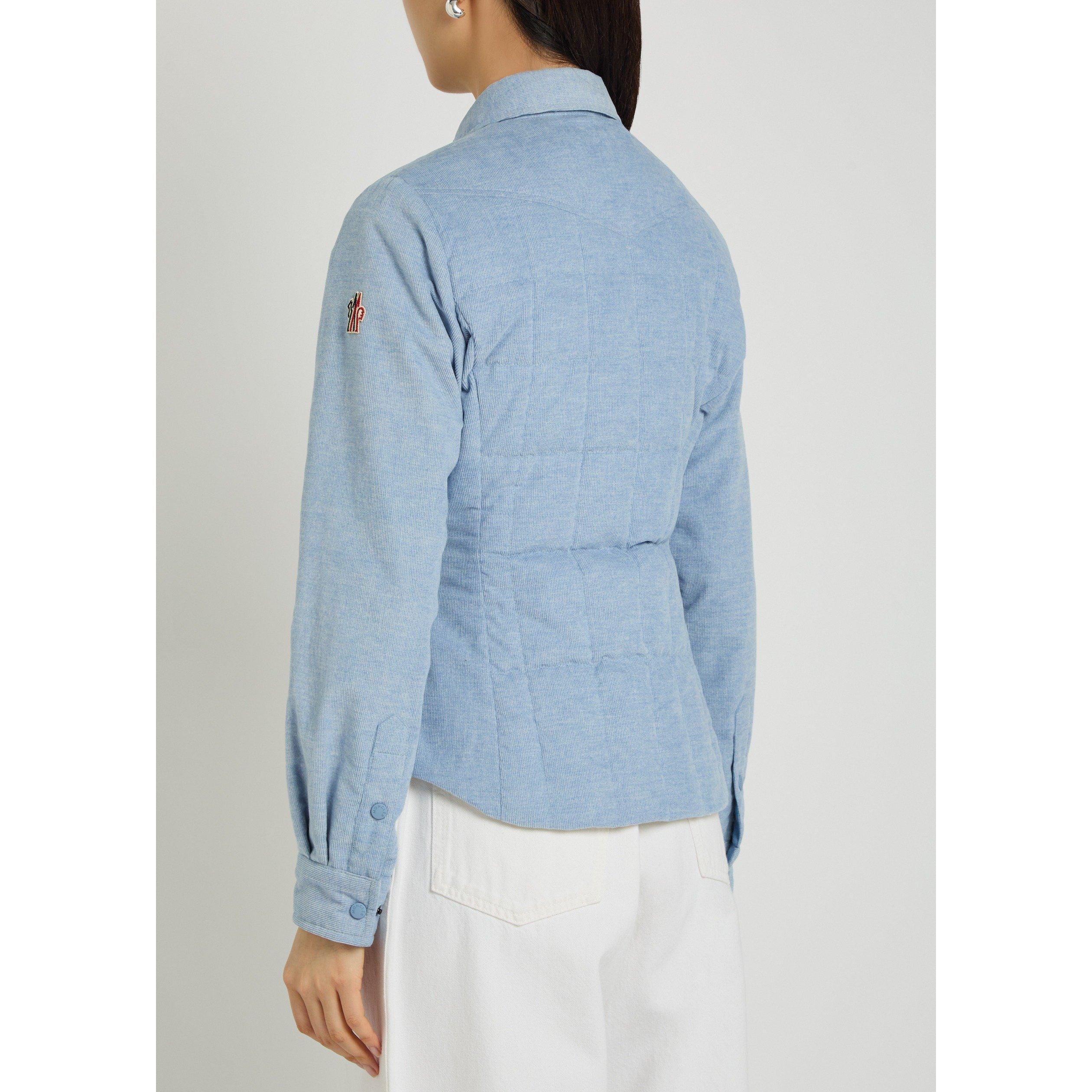 LIGHT BLUE - Moncler - Women's Nangy Quilted Cotton Slim-Fit Down Jacket - 3