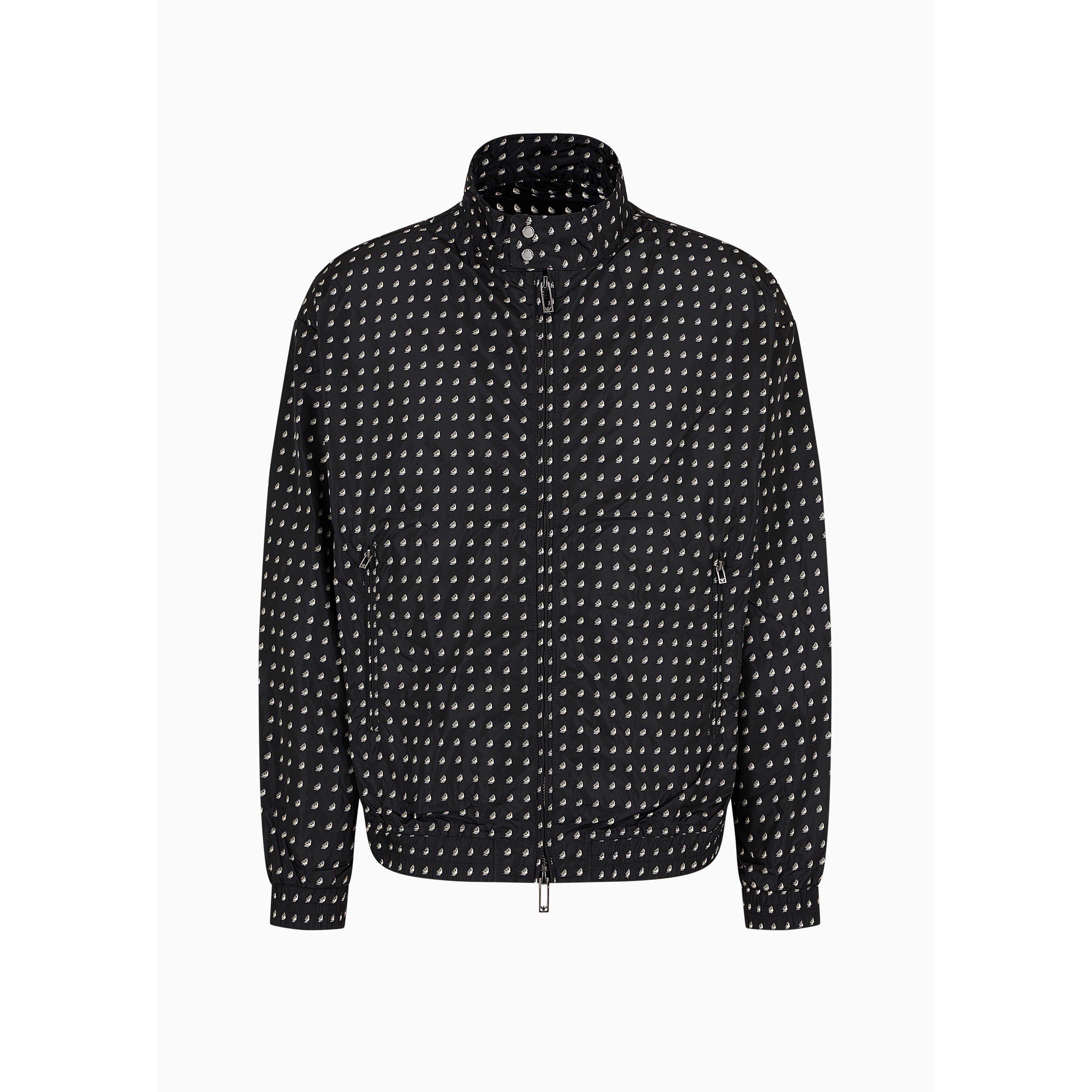 Aquila - Emporio Armani - Men's  Ribbed Collar Front Zip Bomber Jacket - 5