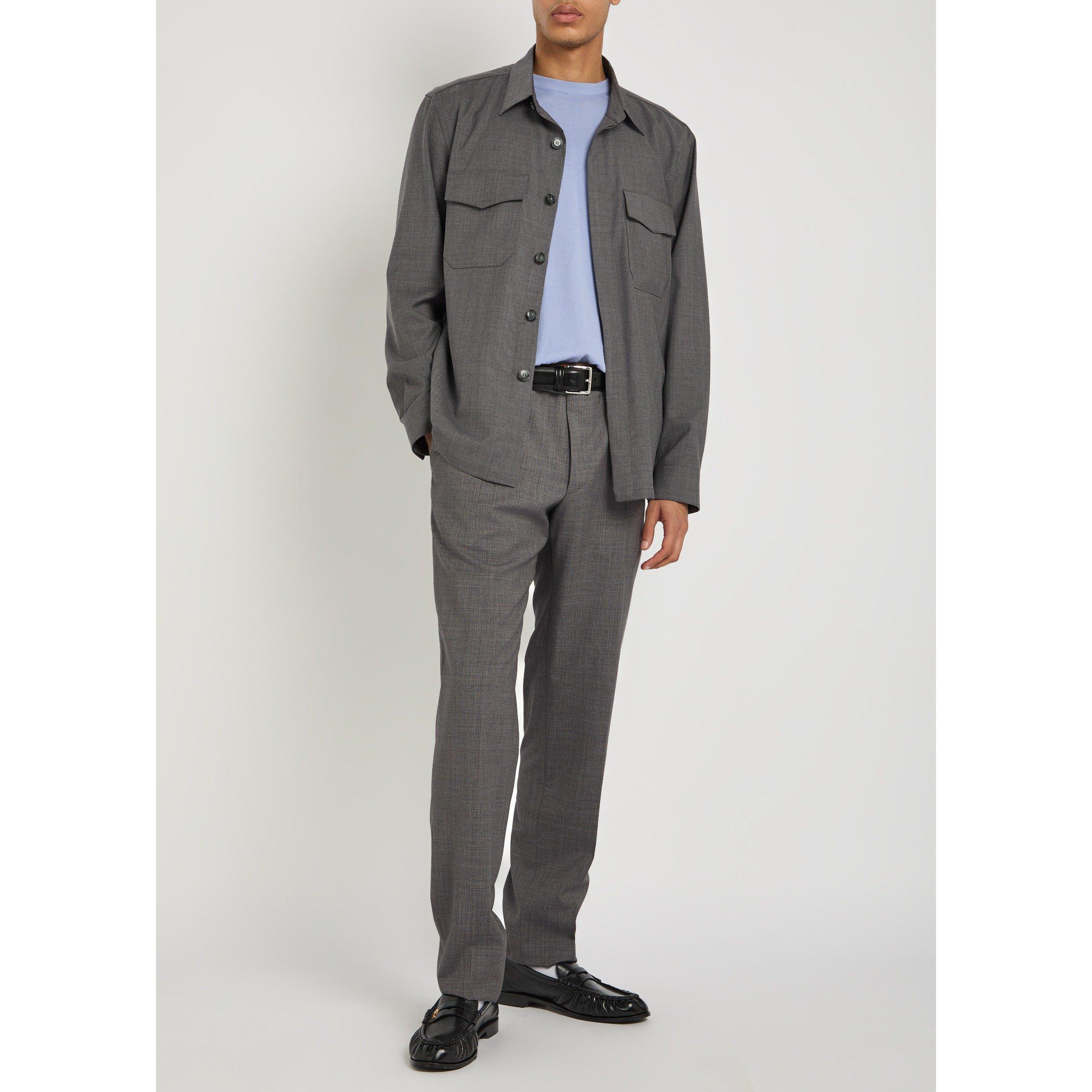 GREY - Canali - CAN OVERSHIRT WOOL - 5