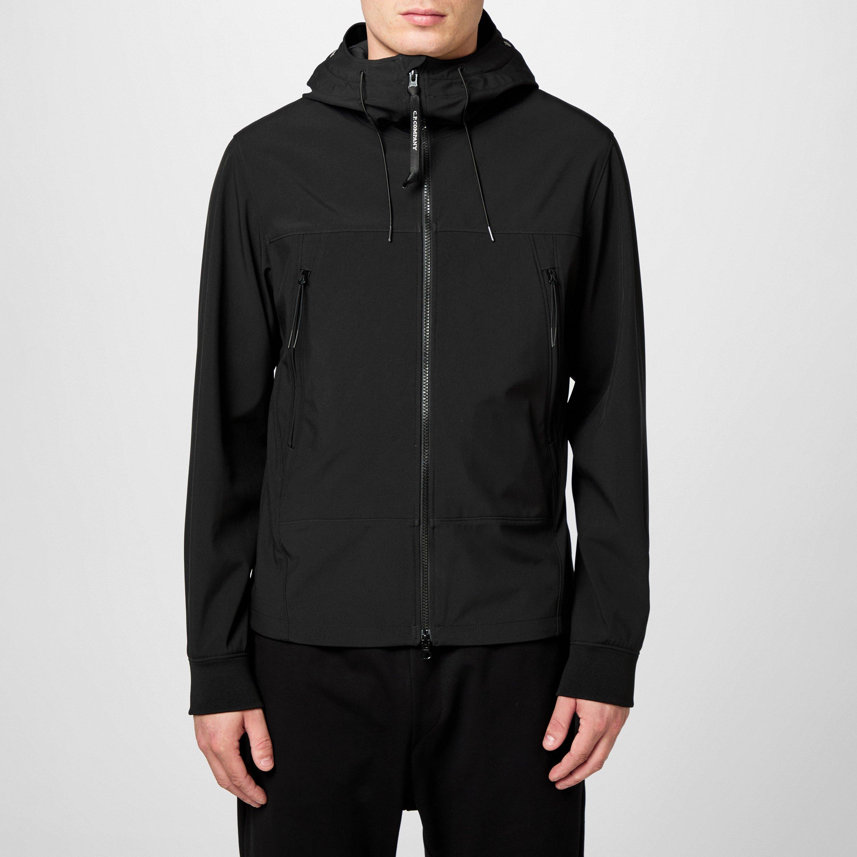 Black 999 - CP Company - Men's Goggle Water Resistant Hooded Long Sleeve Softshell Jacket - 3