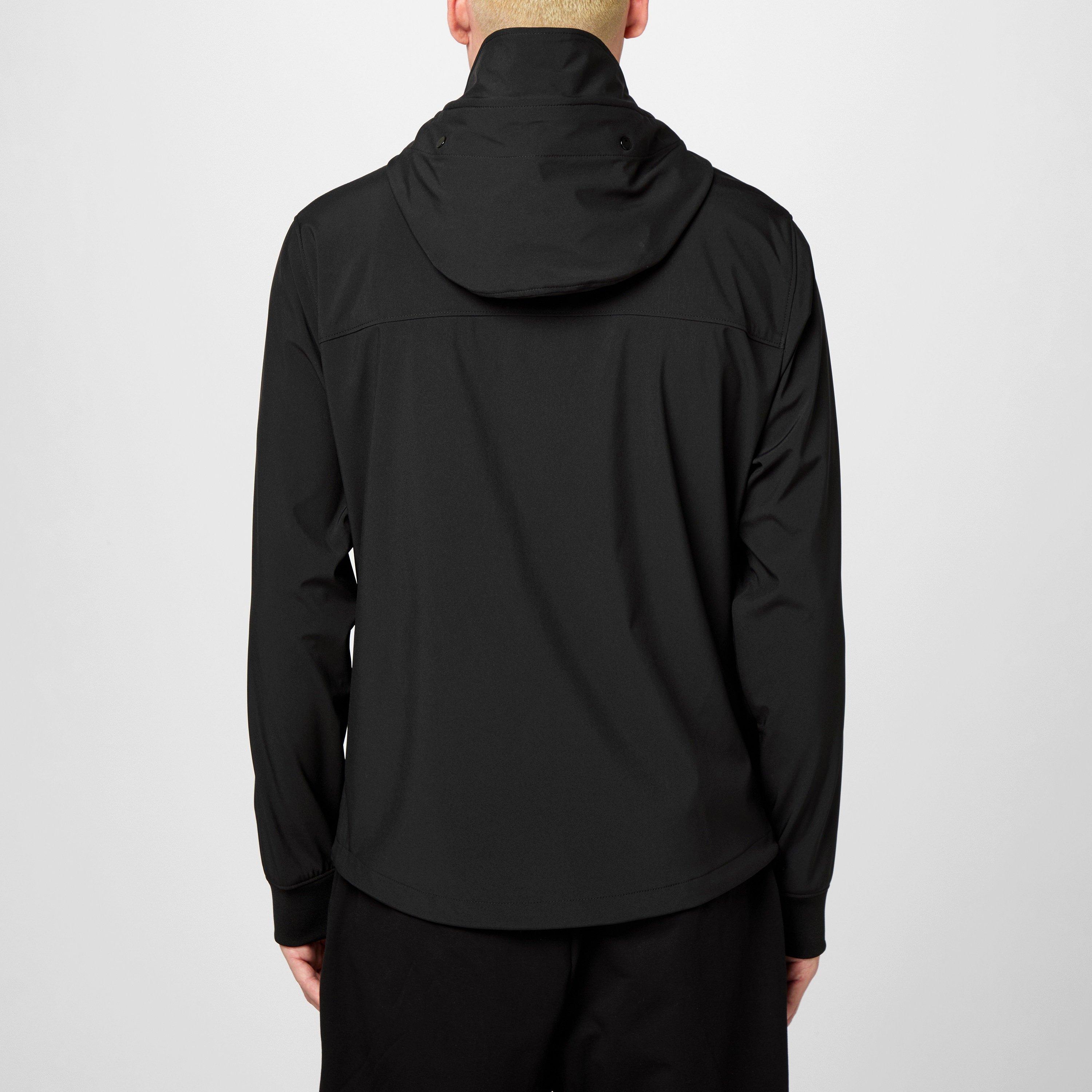 Black 999 - CP Company - Men's Goggle Water Resistant Hooded Long Sleeve Softshell Jacket - 4