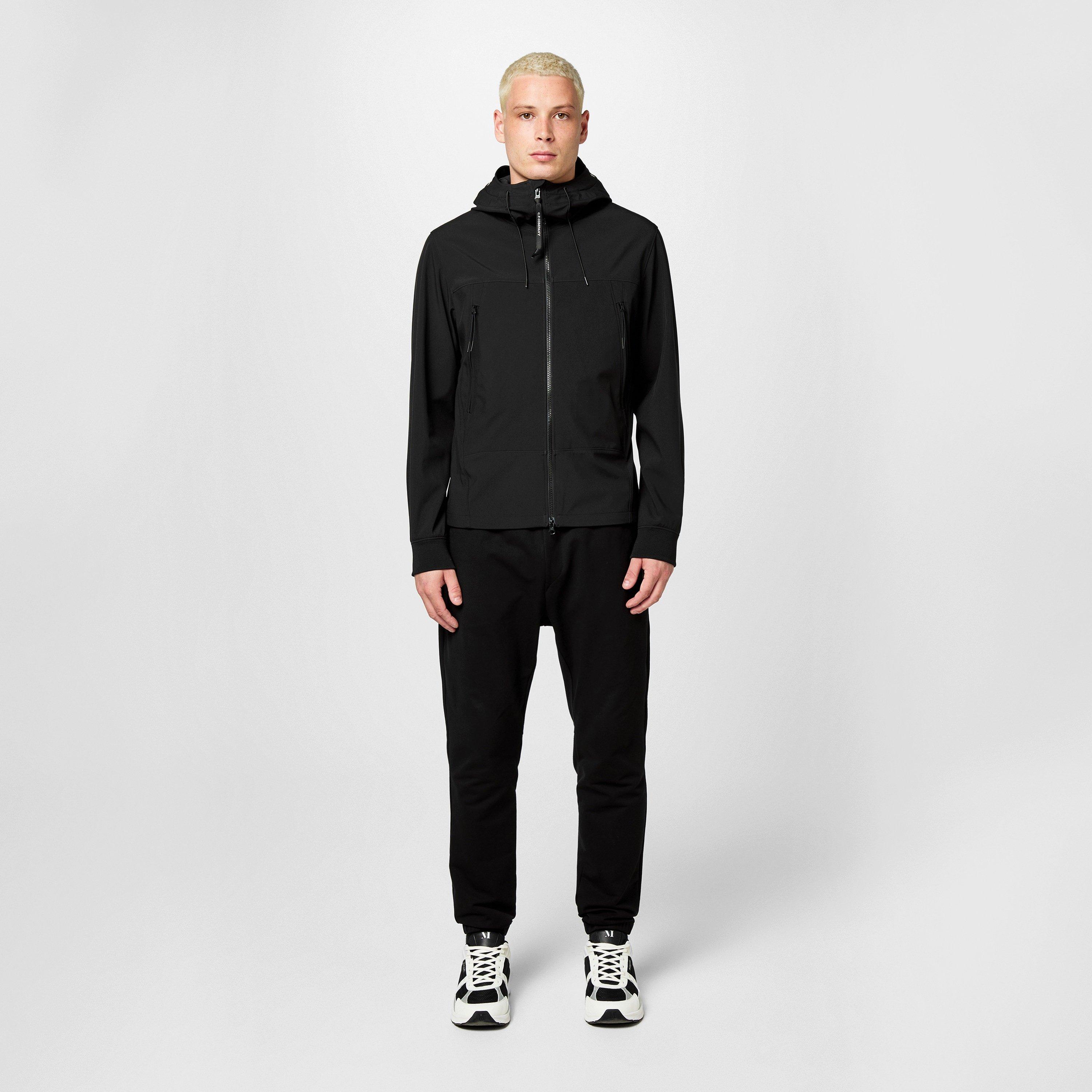 Black 999 - CP Company - Men's Goggle Water Resistant Hooded Long Sleeve Softshell Jacket - 6